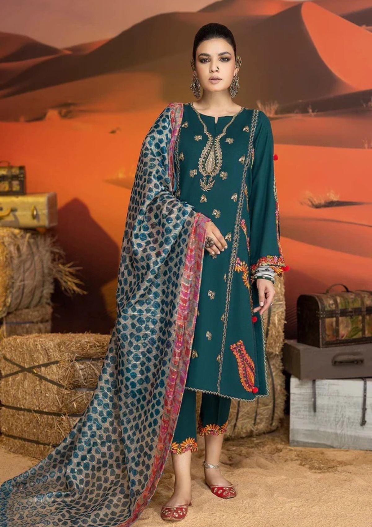 Winter Collection - Charizma - Miraas - Khaddar - V01 - CM#7 available at Saleem Fabrics Traditions