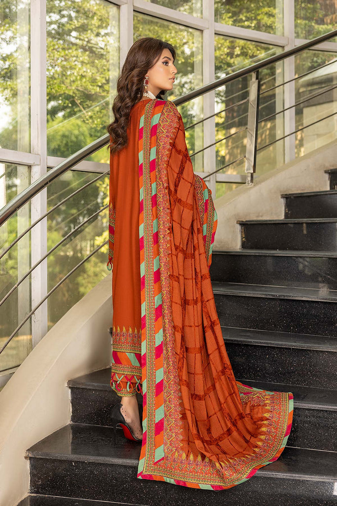 Winter Collection - Charizma - Peach Leather - Velvet - CLP#02 available at Saleem Fabrics Traditions