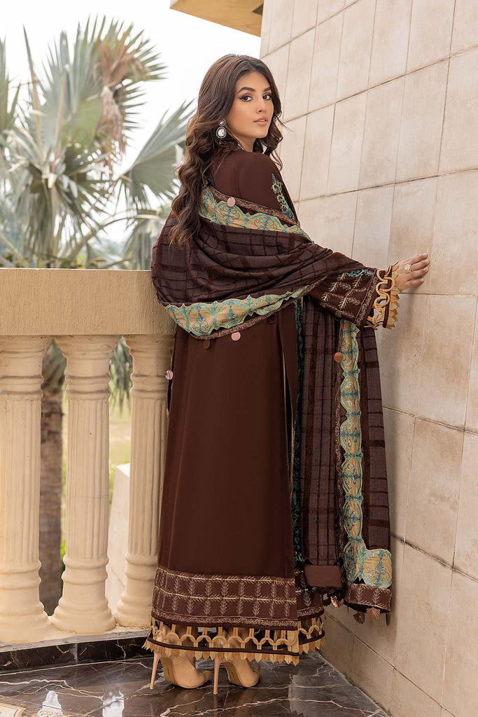 Winter Collection - Charizma - Peach Leather - Velvet - CLP#04 available at Saleem Fabrics Traditions