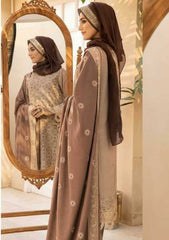 Winter Collection - Dua - Gul e Zarki - Camellia - Wool - D#03 available at Saleem Fabrics Traditions