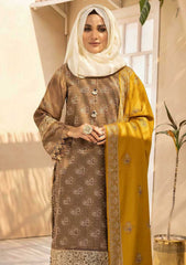Winter Collection - Dua - Gul e Zarki - Camellia - Wool - D#13 available at Saleem Fabrics Traditions