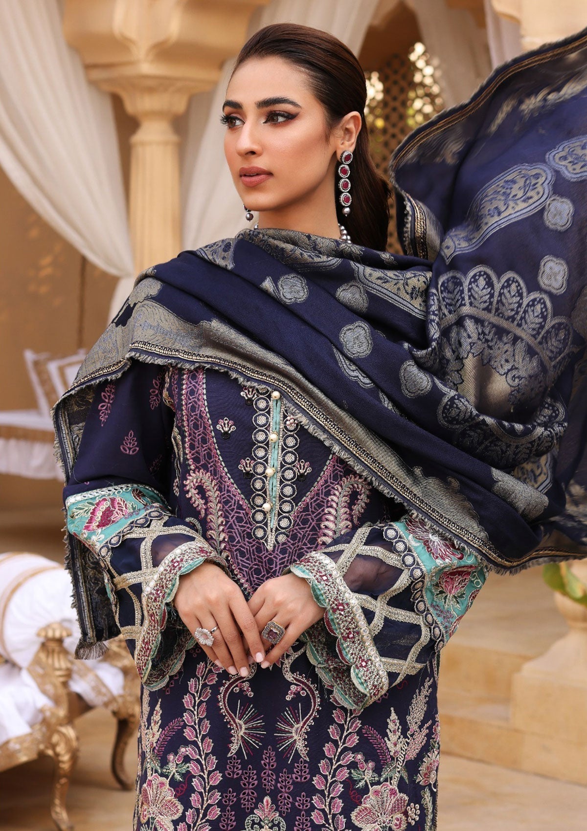 Winter Collection - Elaf - Luxury - ELW#10B available at Saleem Fabrics Traditions