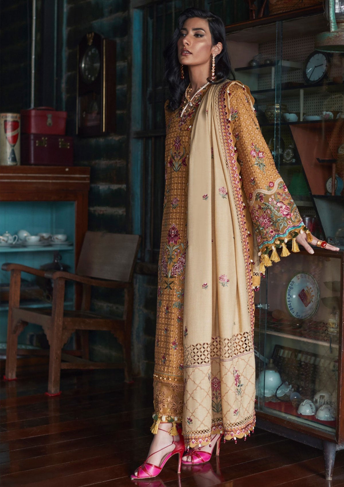 Winter Collection - Elan - Unstitched - D#06 (Asareh) available at Saleem Fabrics Traditions