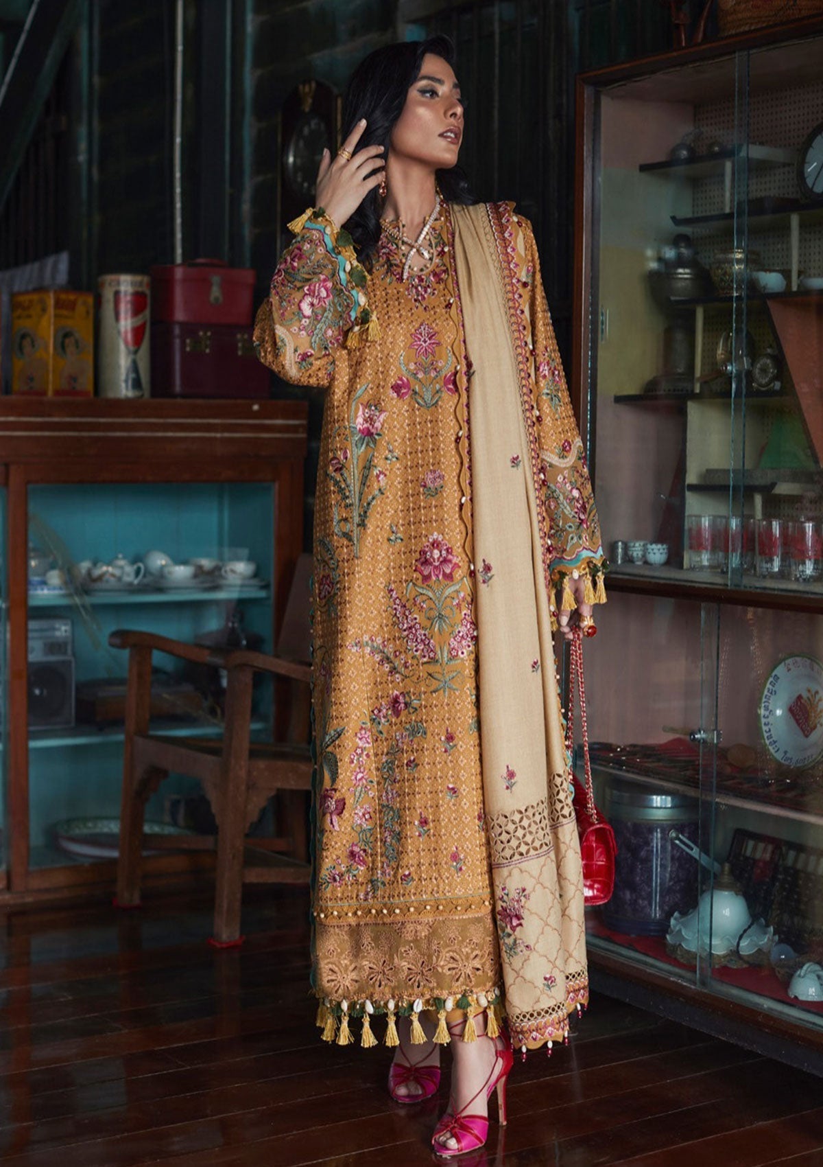 Winter Collection - Elan - Unstitched - D#06 (Asareh) available at Saleem Fabrics Traditions