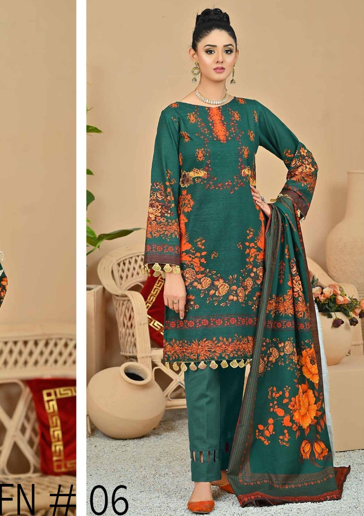 Winter Collection - Fiza Noor - Zarminay - Khaddar - FN#06 available at Saleem Fabrics Traditions