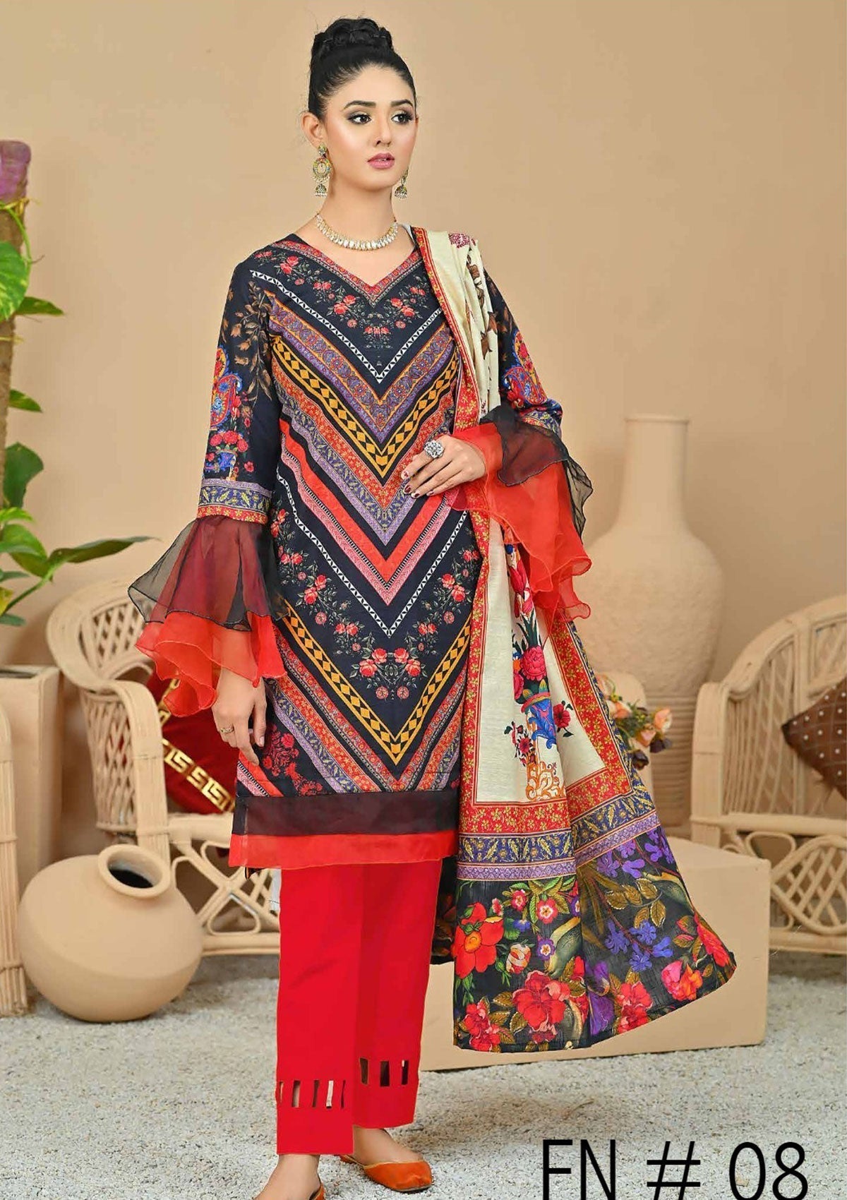 Winter Collection - Fiza Noor - Zarminay - Khaddar - FN#08 available at Saleem Fabrics Traditions