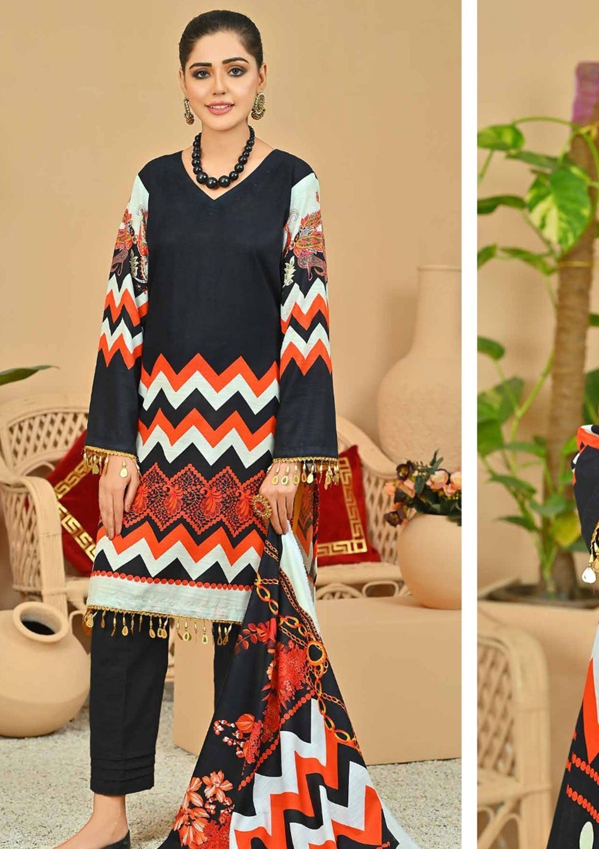 Winter Collection - Fiza Noor - Zarminay - Khaddar - FN#11 available at Saleem Fabrics Traditions