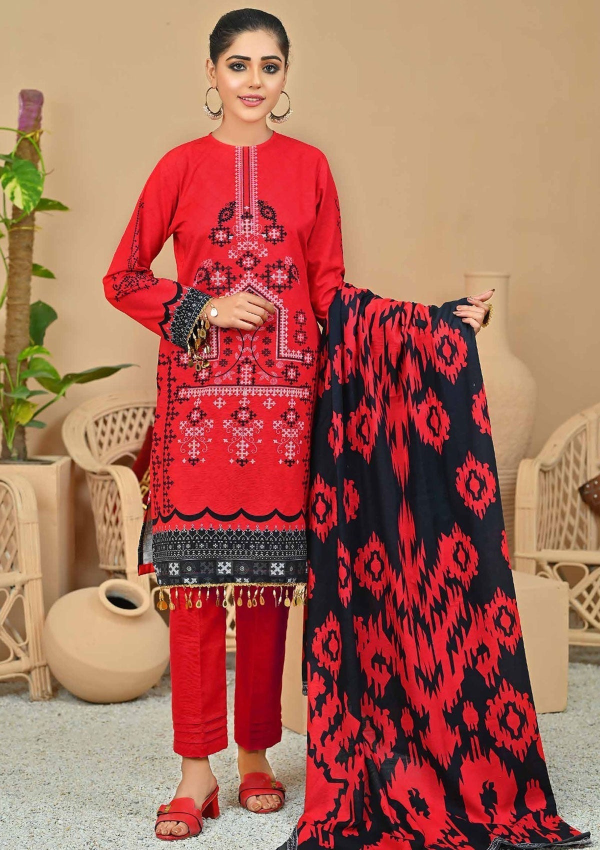 Winter Collection - Fiza Noor - Zarminay - Khaddar - FN#12 available at Saleem Fabrics Traditions