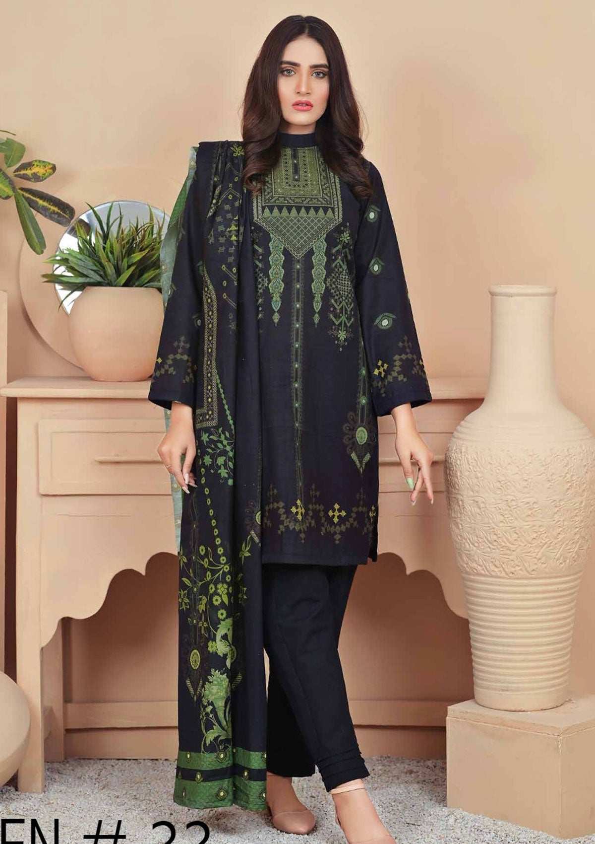 Winter Collection - Fiza Noor - Zarminay - Khaddar - FN#21 available at Saleem Fabrics Traditions