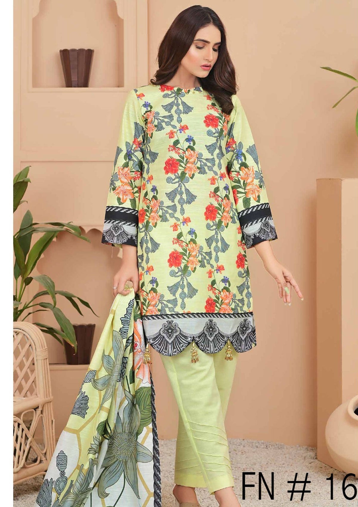 Winter Collection - Fiza Noor - Zarminay - Khaddar - FN#23 available at Saleem Fabrics Traditions