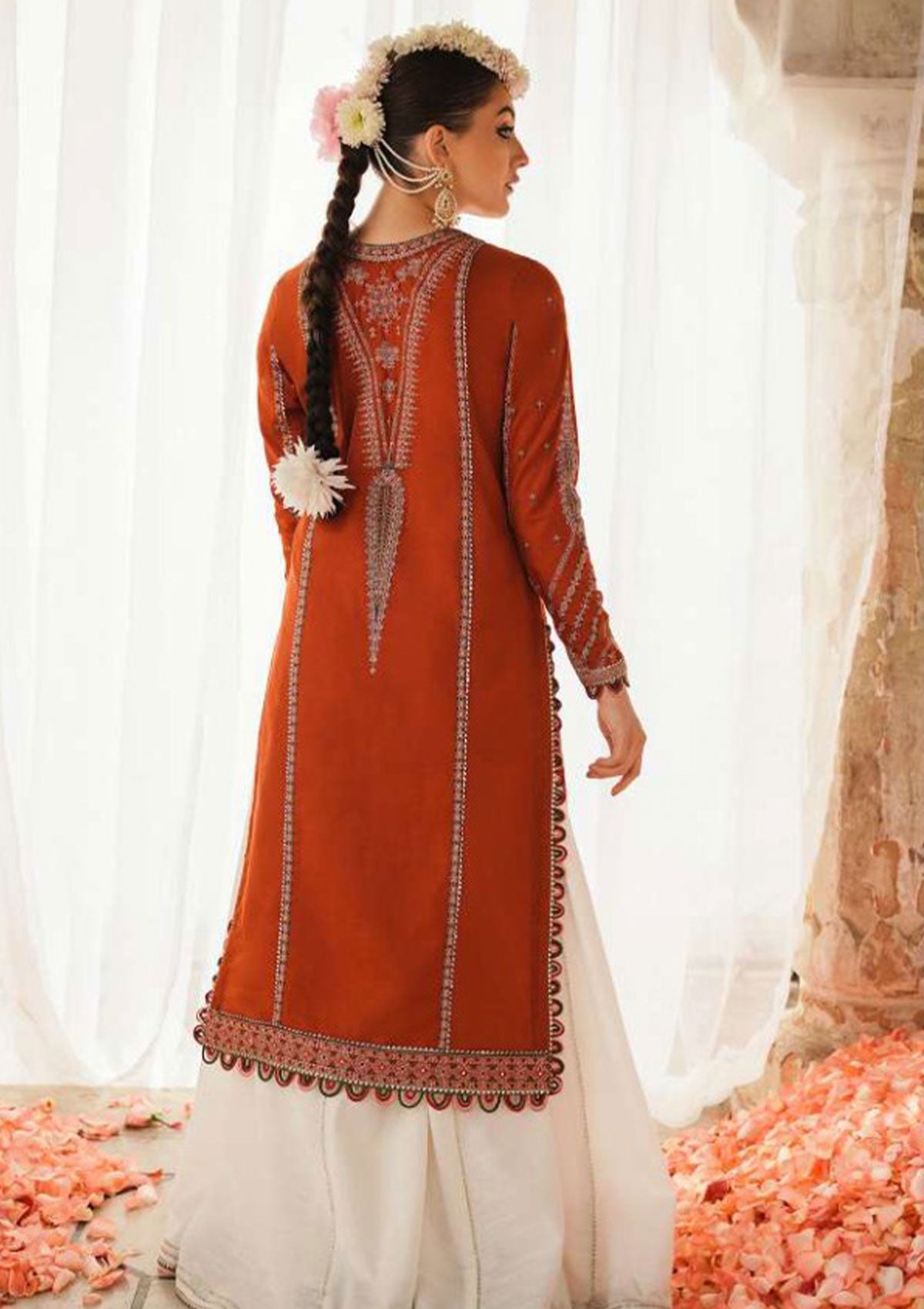 Winter Collection - Hussain Rehar - Phoolan  Devi - Ladaan available at Saleem Fabrics Traditions