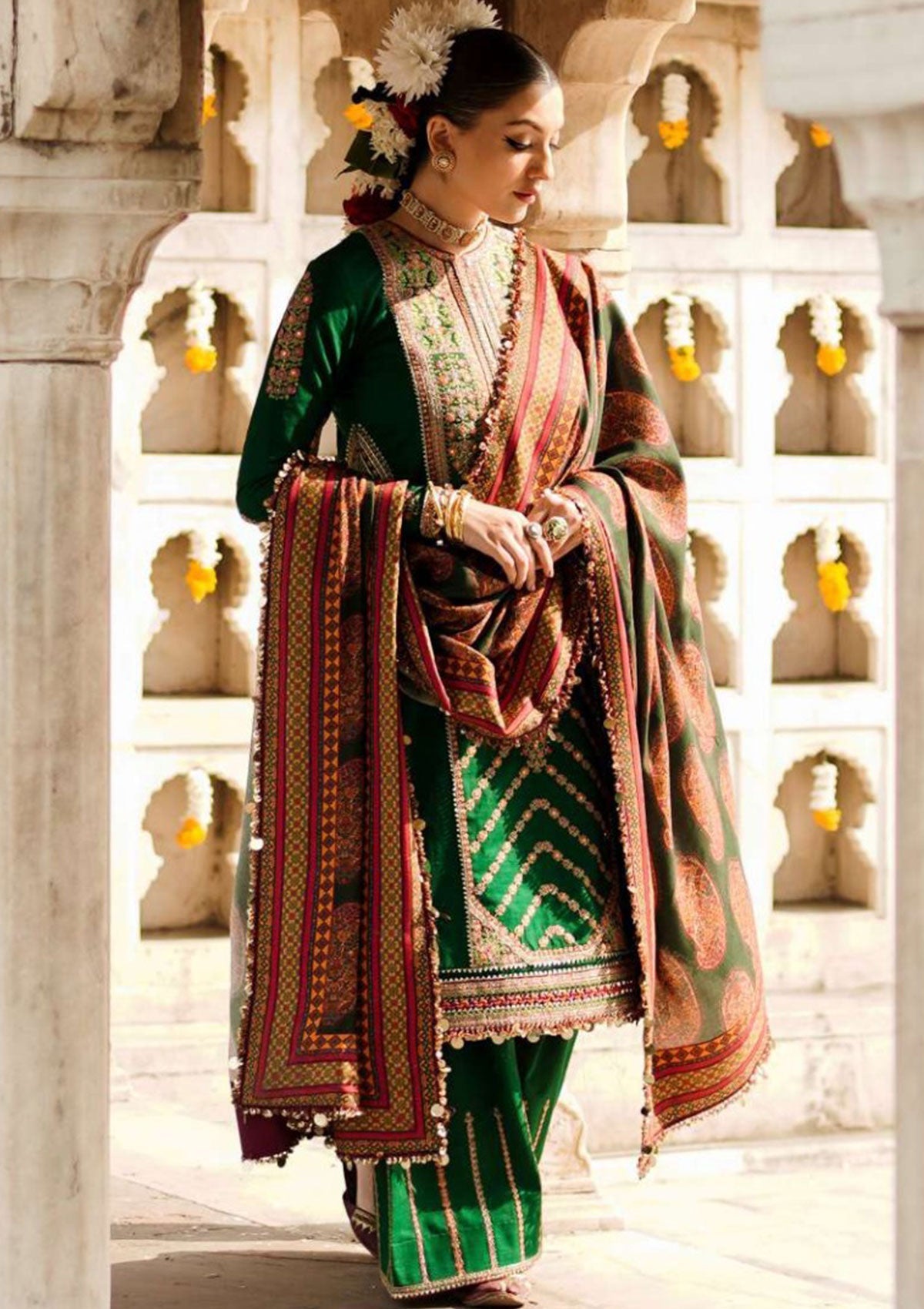 Winter Collection - Hussain Rehar - Phoolan  Devi - Lamisa available at Saleem Fabrics Traditions