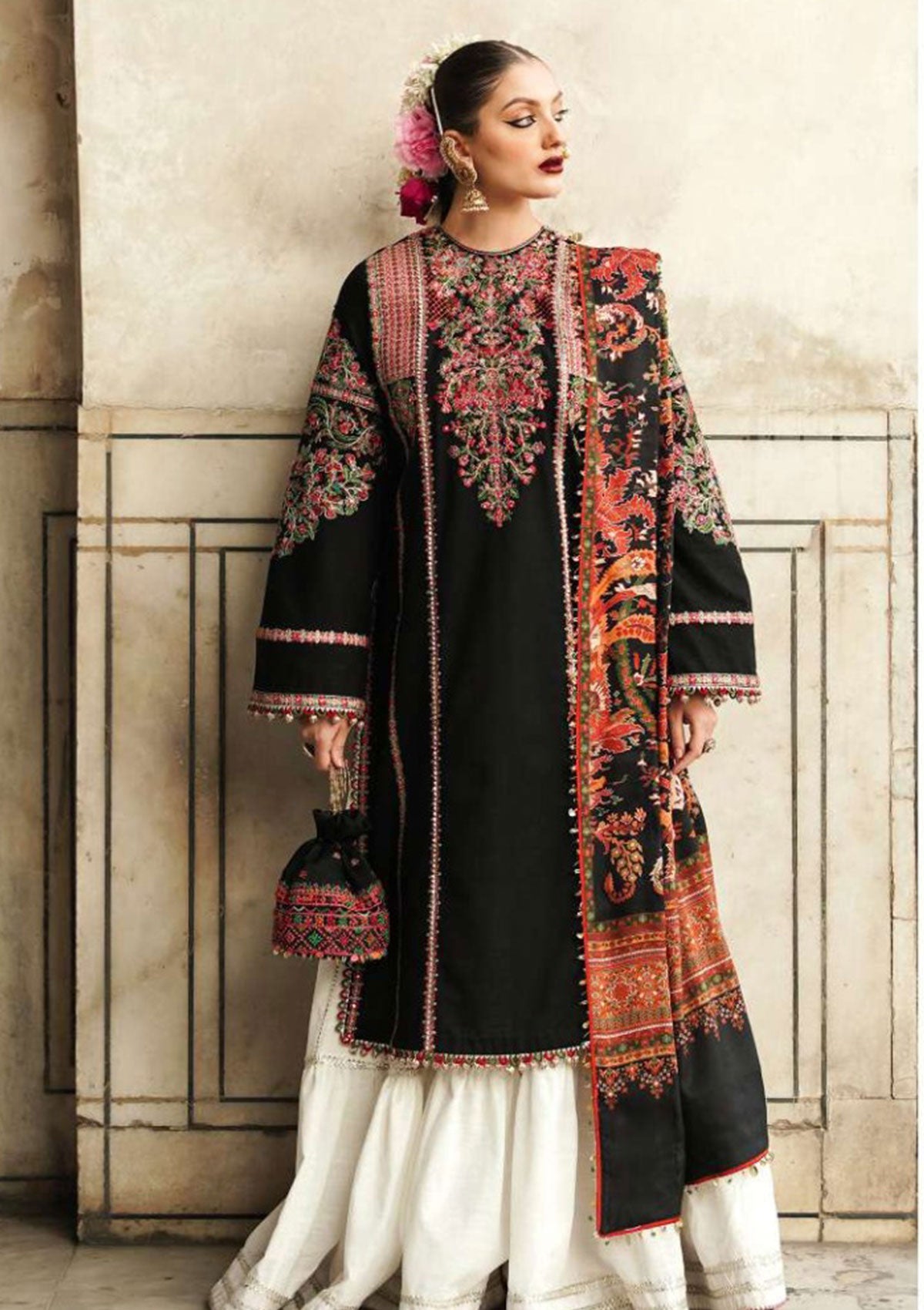 Winter Collection - Hussain Rehar - Phoolan  Devi - Yass available at Saleem Fabrics Traditions