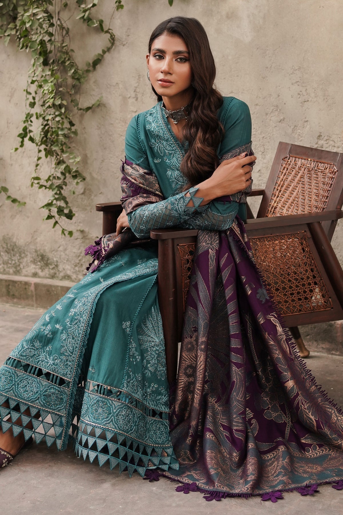 Winter Collection - Jazmin - Shahtoosh Luxury  - D#03 (SAMAA) available at Saleem Fabrics Traditions