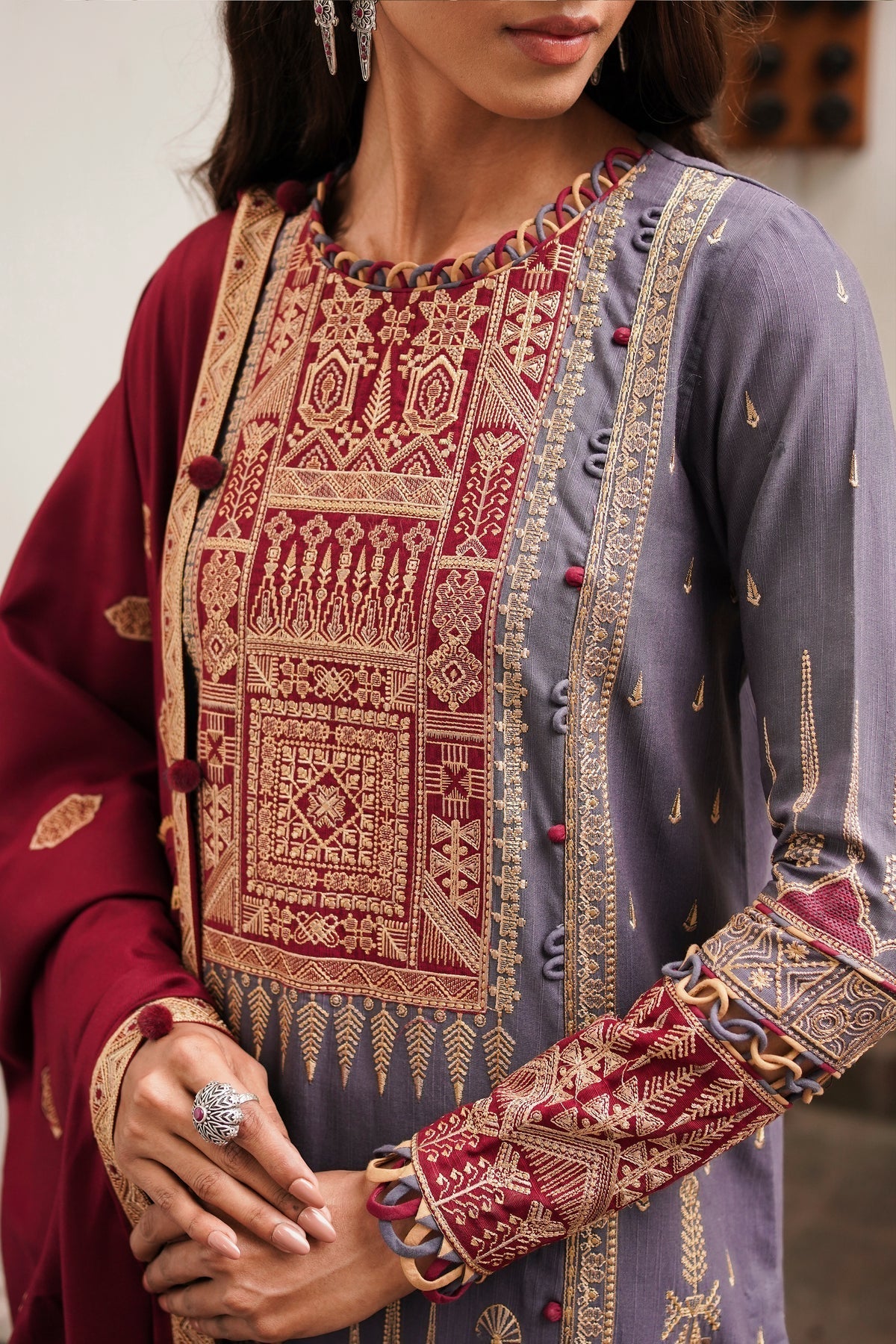 Winter Collection - Jazmin - Shahtoosh Luxury - D#10 (NAZMIL) available at Saleem Fabrics Traditions