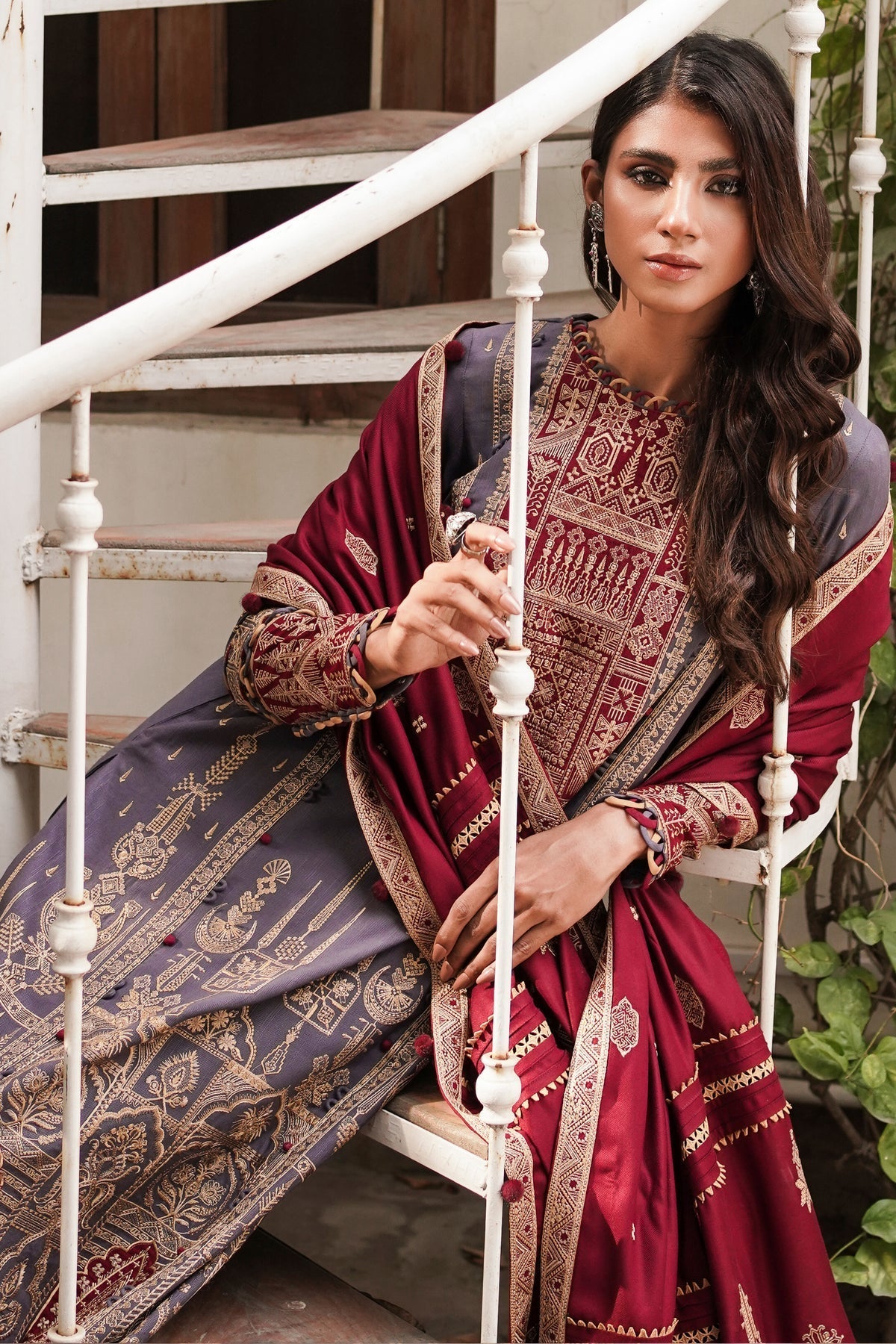 Winter Collection - Jazmin - Shahtoosh Luxury - D#10 (NAZMIL) available at Saleem Fabrics Traditions