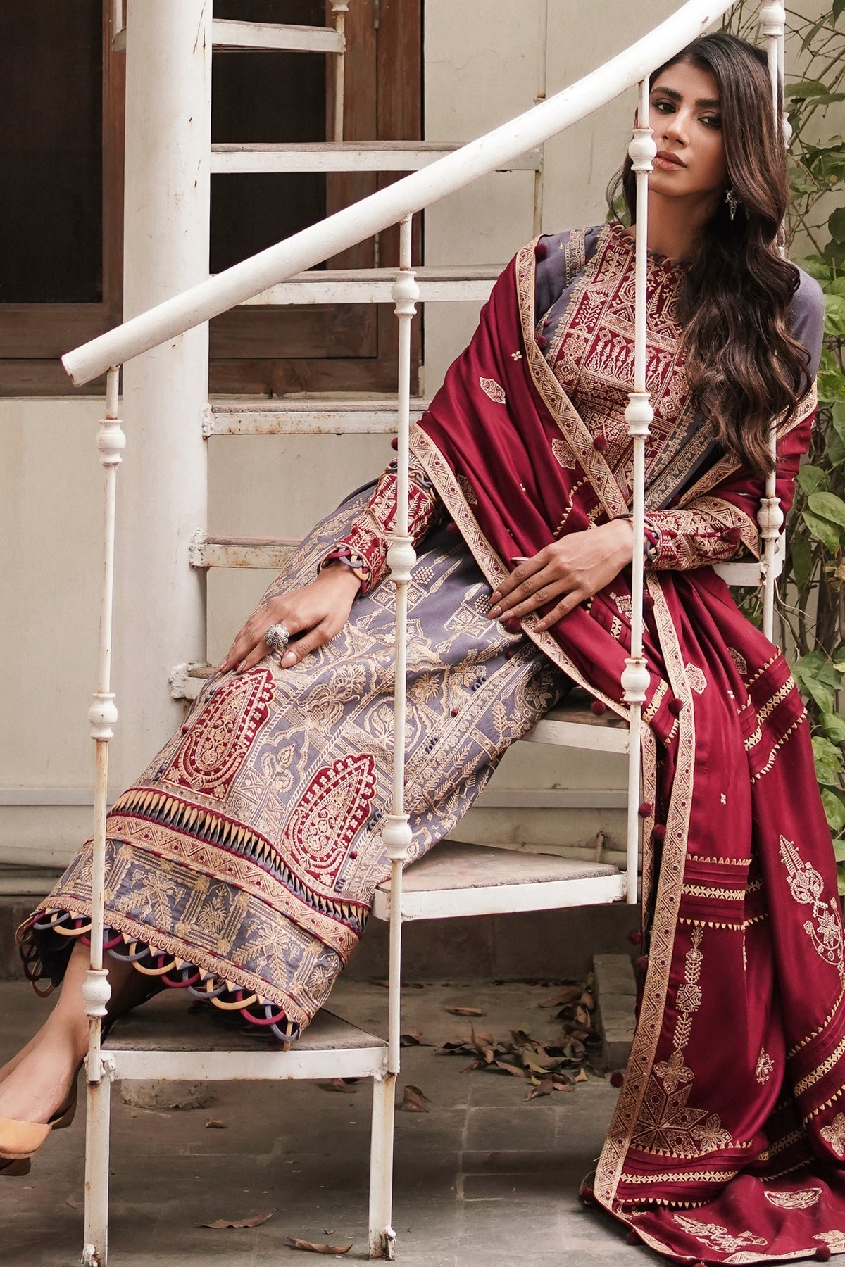 Winter Collection - Jazmin - Shahtoosh Luxury - D#10 (NAZMIL) available at Saleem Fabrics Traditions