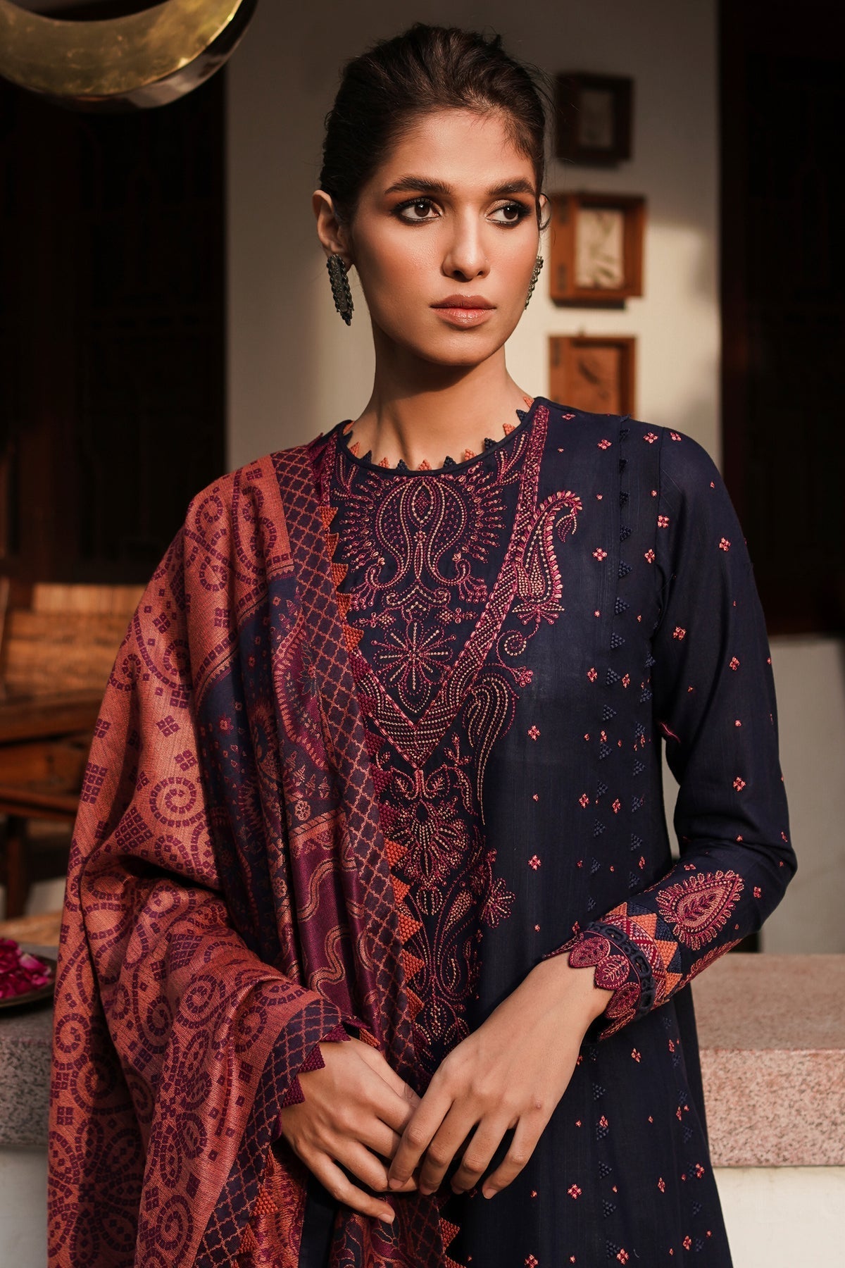Winter Collection - Jazmin - Shahtoosh Luxury - D#11 (ABEER) available at Saleem Fabrics Traditions