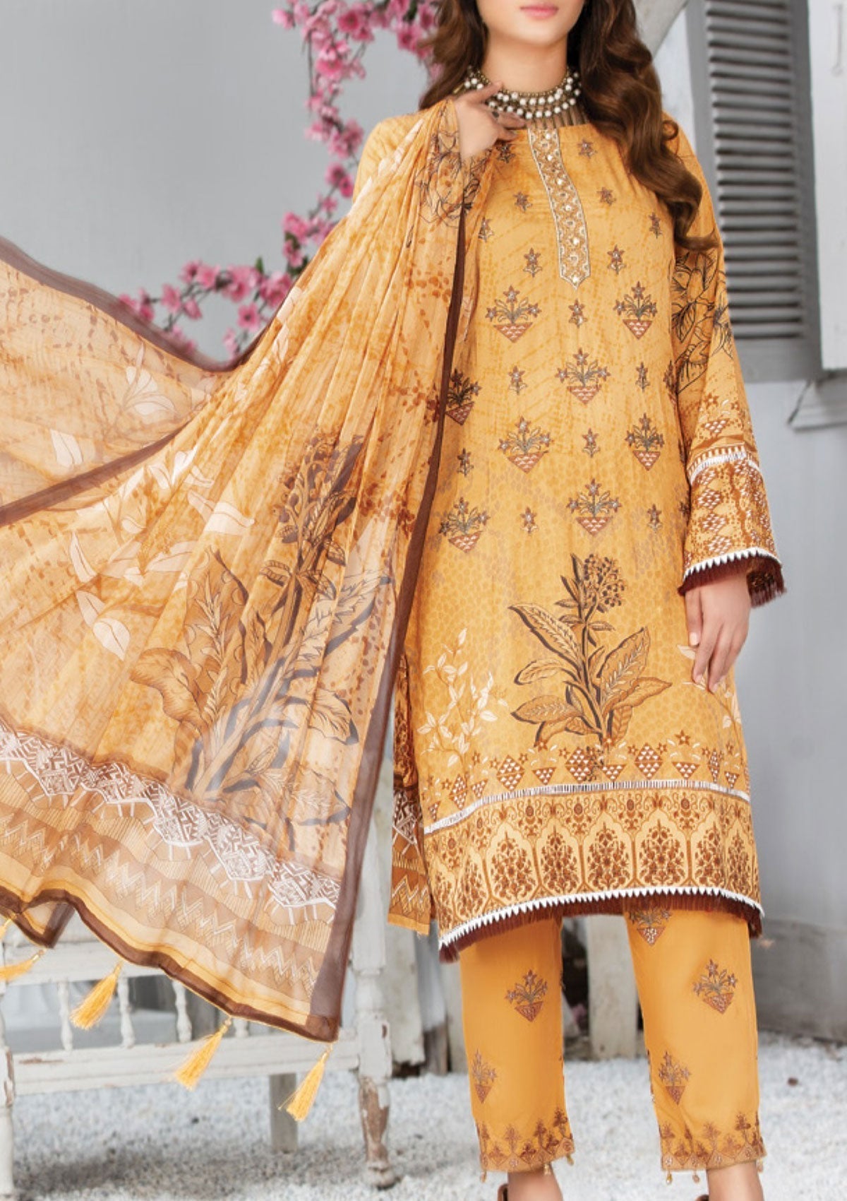 Winter Collection - Laiba - Exclusive Viscose - V64 - D#7 available at Saleem Fabrics Traditions