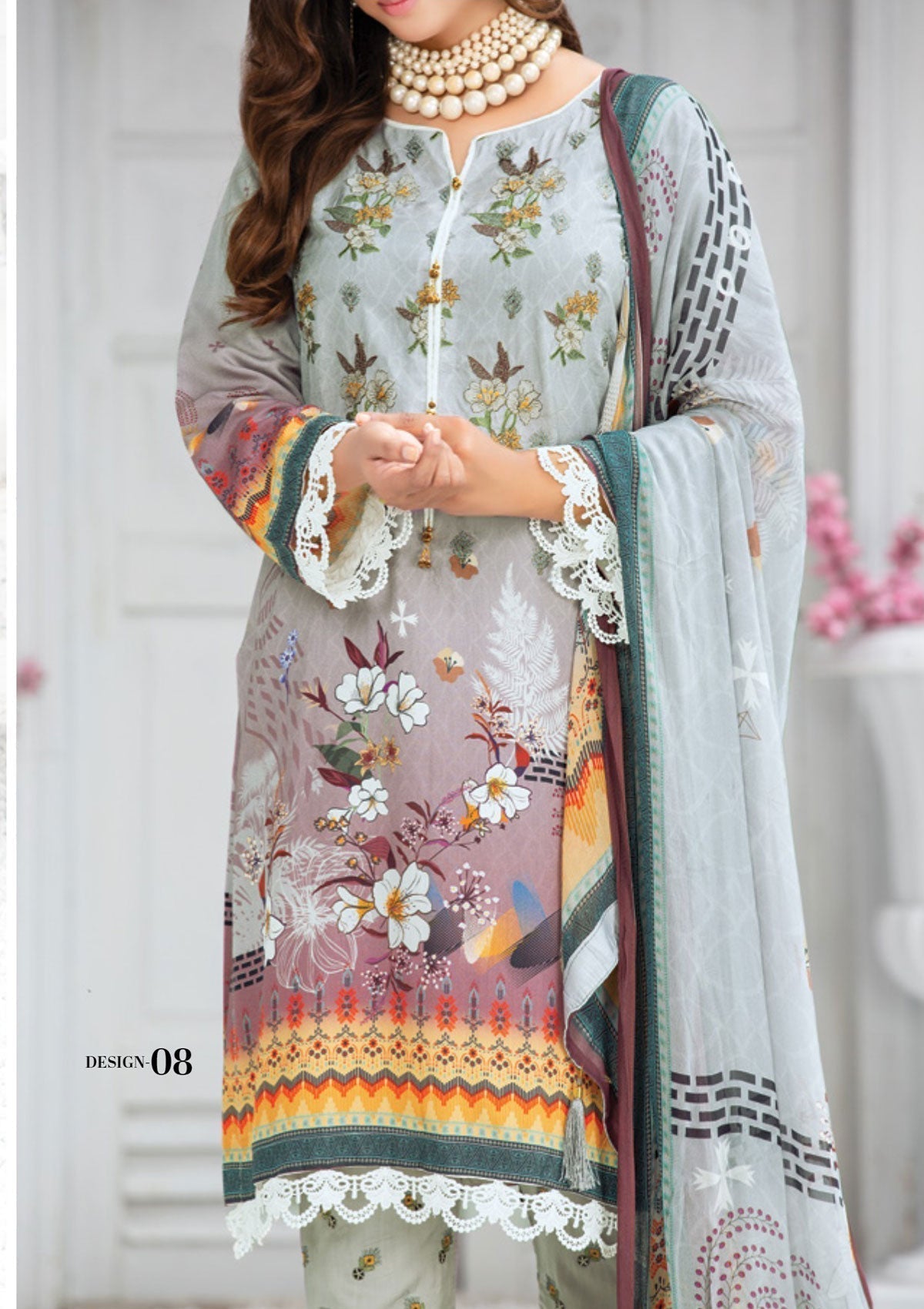 Winter Collection - Laiba - Exclusive Viscose - V64 - D#8 available at Saleem Fabrics Traditions