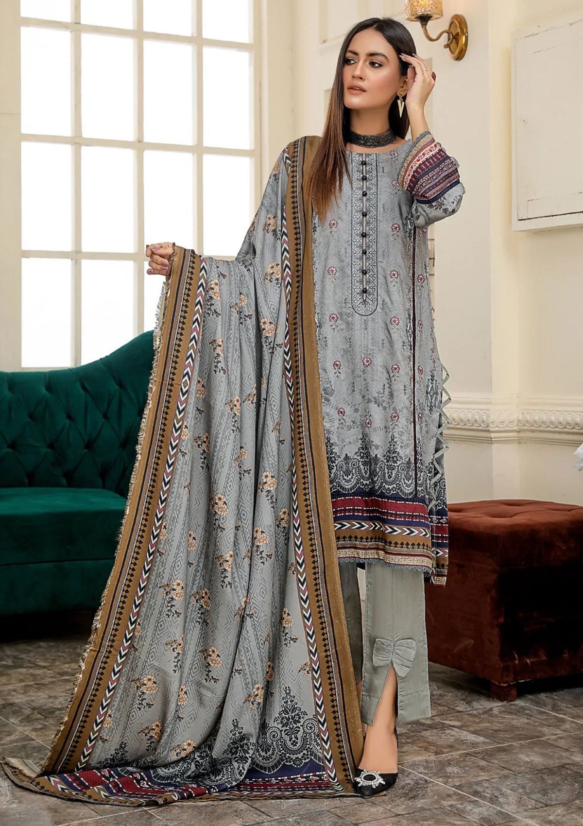 Winter Collection - Lala - Gul e Naz - D#002 available at Saleem Fabrics Traditions