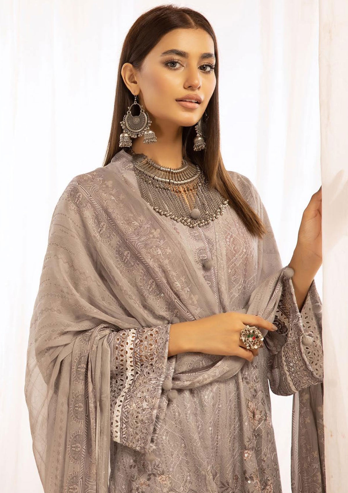 Winter Collection - Mahee's - Chikankari - Karandi - D#2 available at Saleem Fabrics Traditions