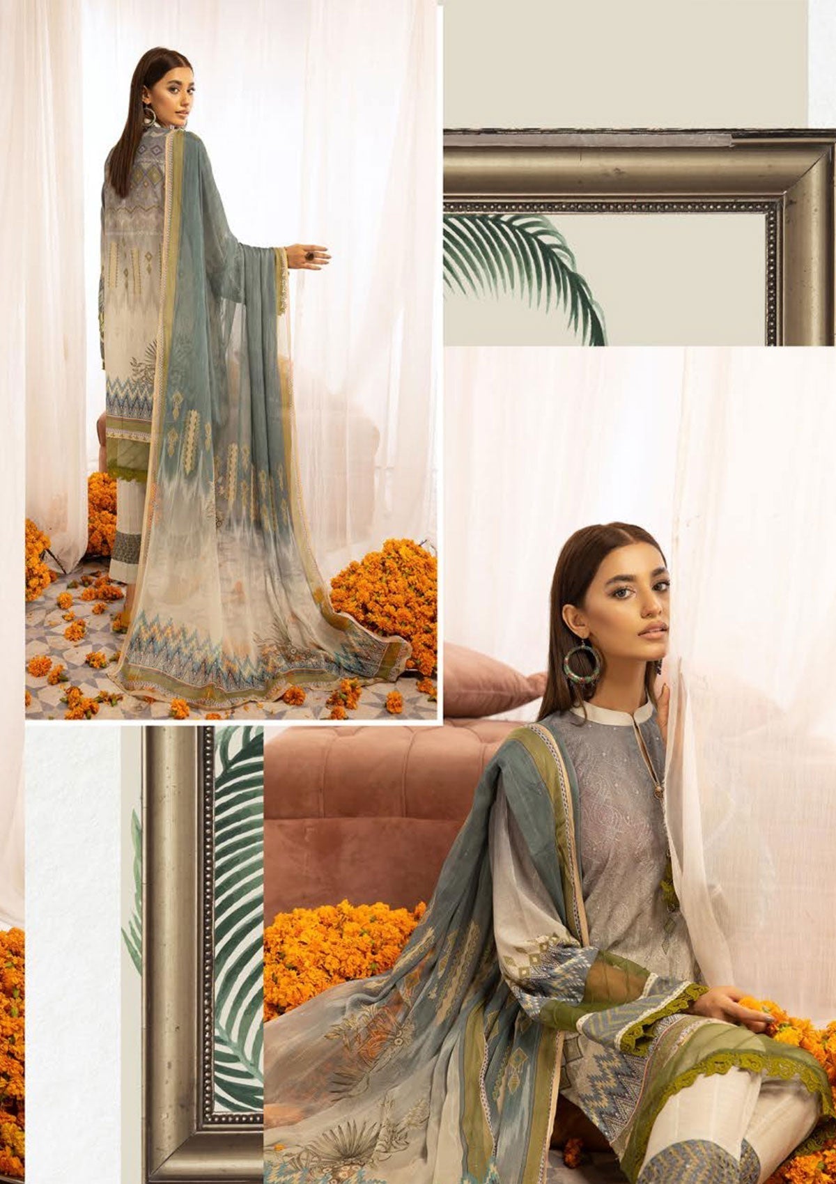 Winter Collection - Mahee's - Chikankari - Karandi - D#5 available at Saleem Fabrics Traditions