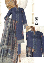 Winter Collection - Malva - Musk - Emb Viscose - 3Pcs - AJ#08 available at Saleem Fabrics Traditions