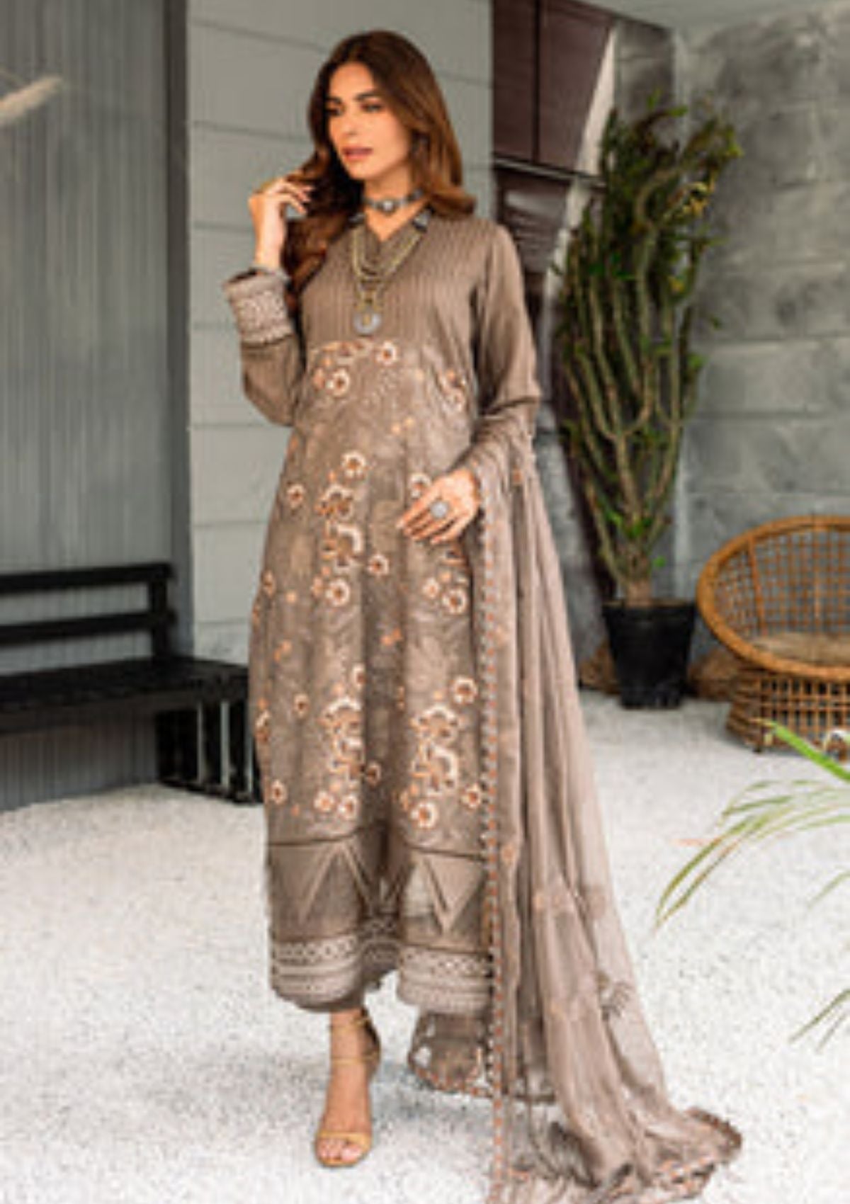 Winter Collection - Marjjan - Jaanam - Karandi - MRK#01 A available at Saleem Fabrics Traditions