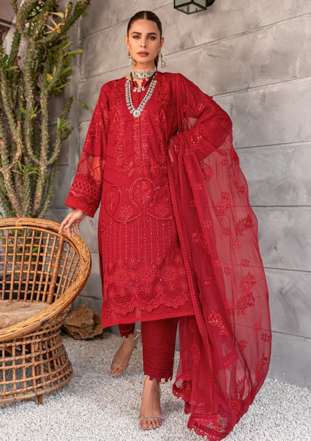 Winter Collection - Marjjan - Jaanam - Karandi - MRK#02 A available at Saleem Fabrics Traditions