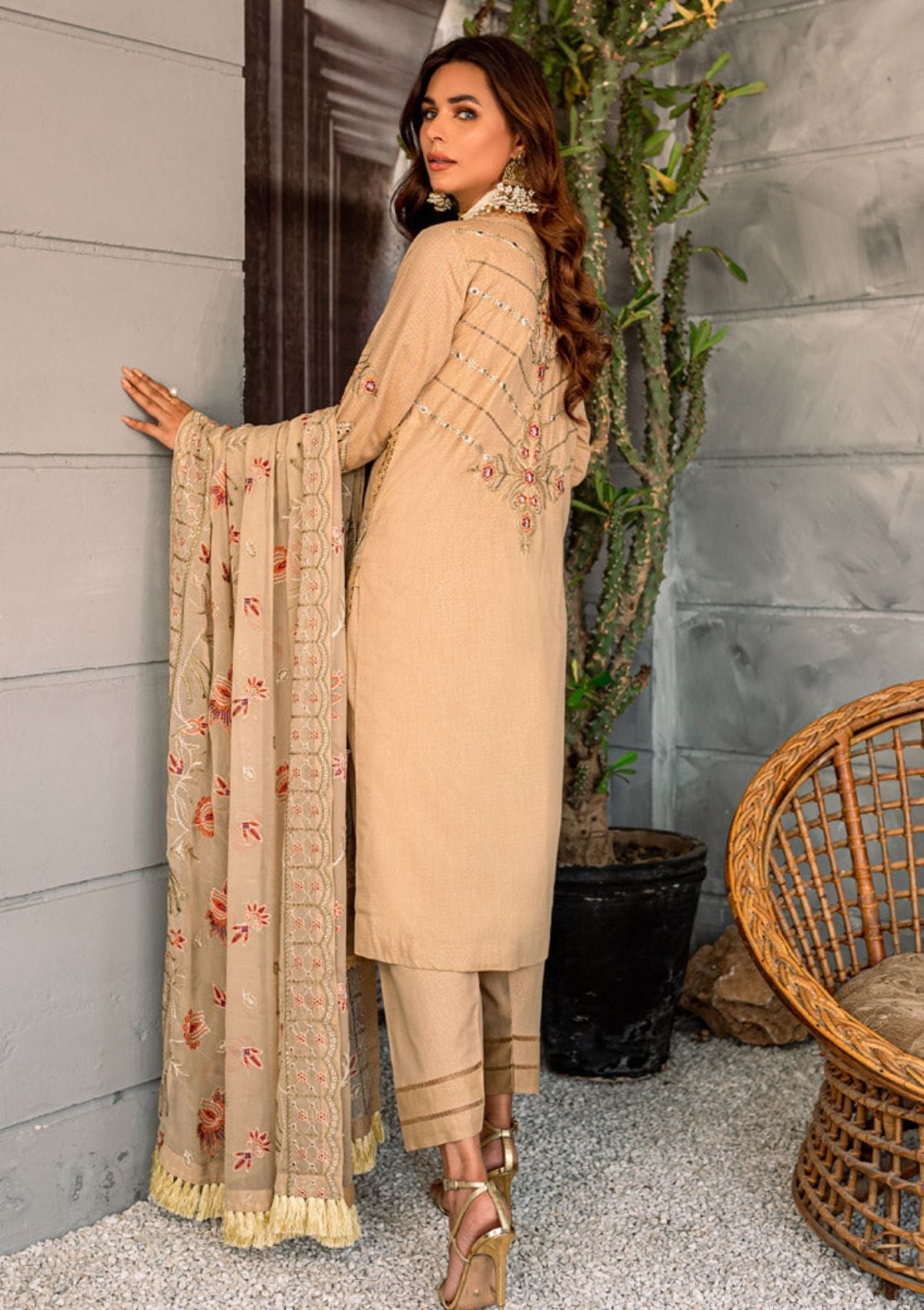Winter Collection - Marjjan - Jaanam - Karandi - MRK#03 A available at Saleem Fabrics Traditions