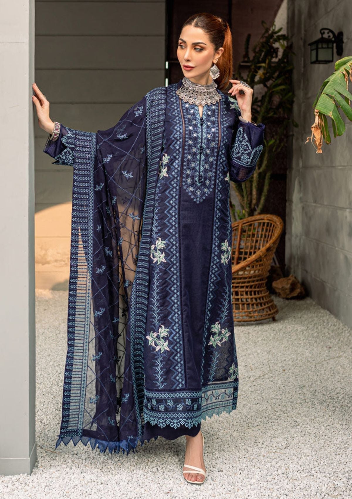 Winter Collection - Marjjan - Jaanam - Karandi - MRK#04 A available at Saleem Fabrics Traditions