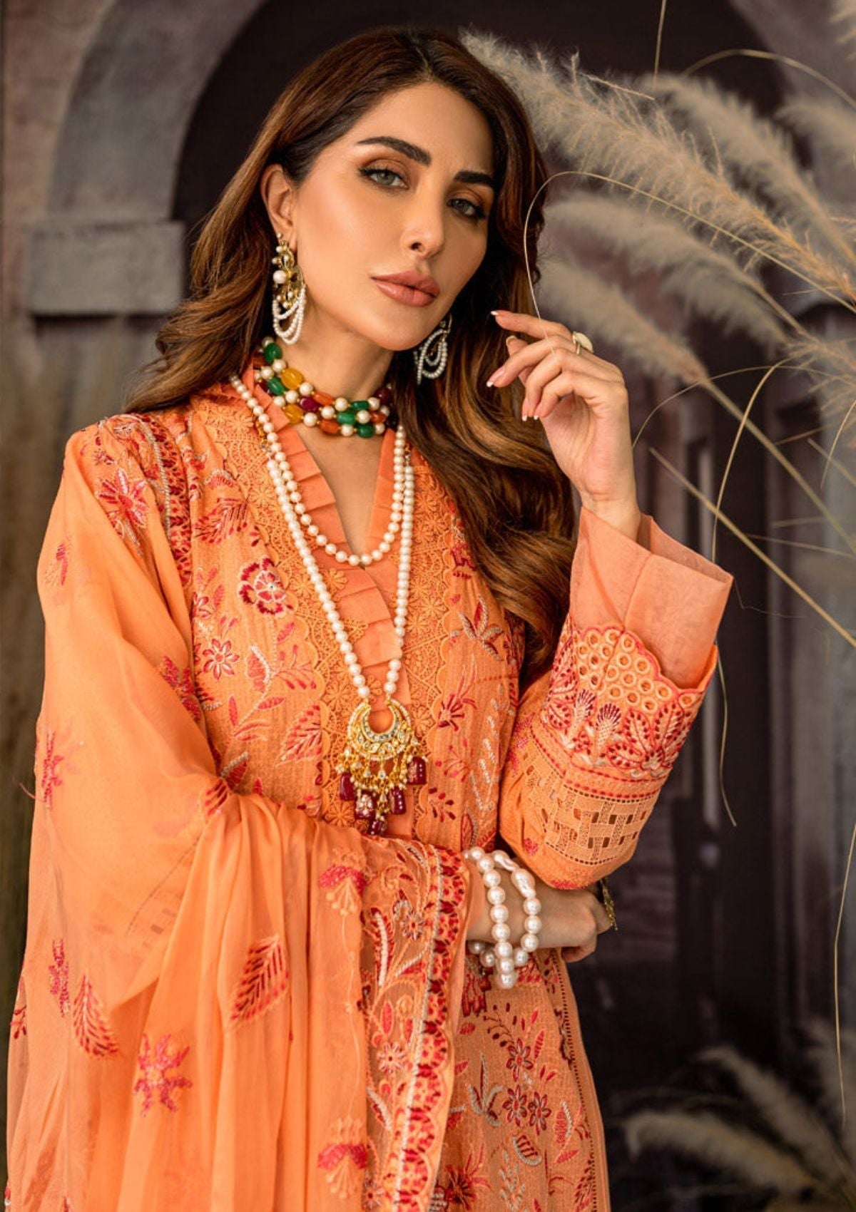 Winter Collection - Marjjan - Jaanam - Karandi - MRK#05 B available at Saleem Fabrics Traditions