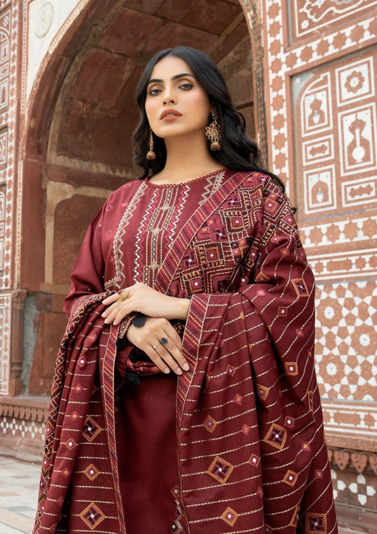 Winter Collection - Marjjan - Karandi - SKC#26 B available at Saleem Fabrics Traditions