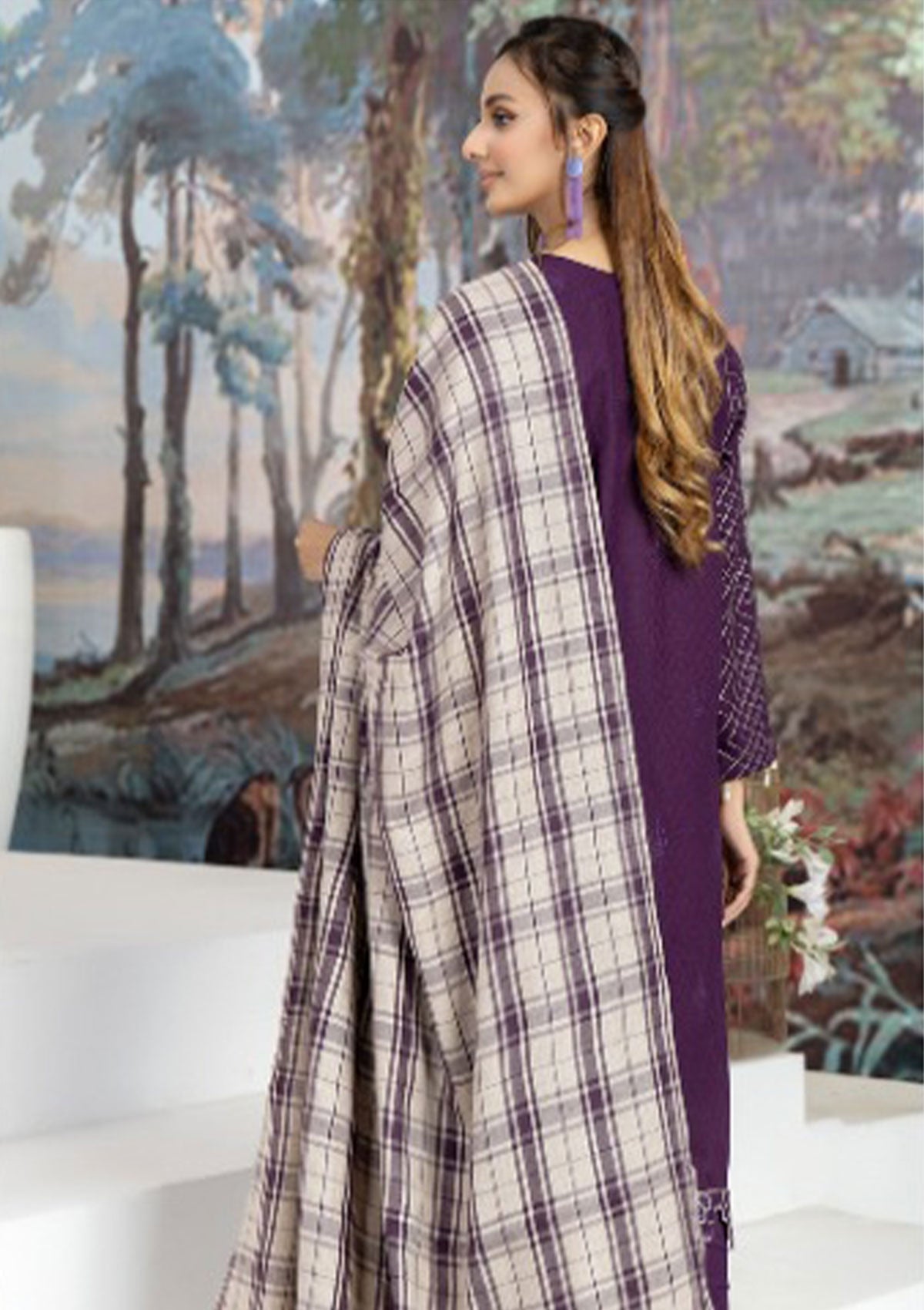 Winter Collection - Marjjan - MDS#31- D PURPLE available at Saleem Fabrics Traditions