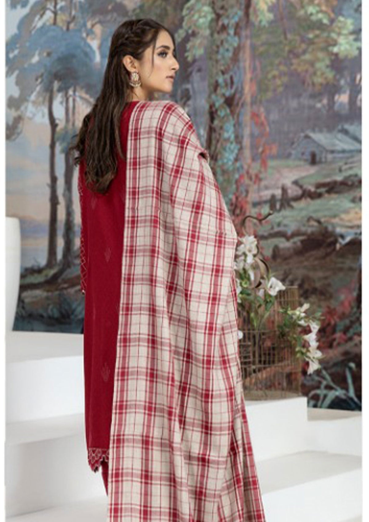 Winter Collection - Marjjan - MDS#31- MAROON available at Saleem Fabrics Traditions