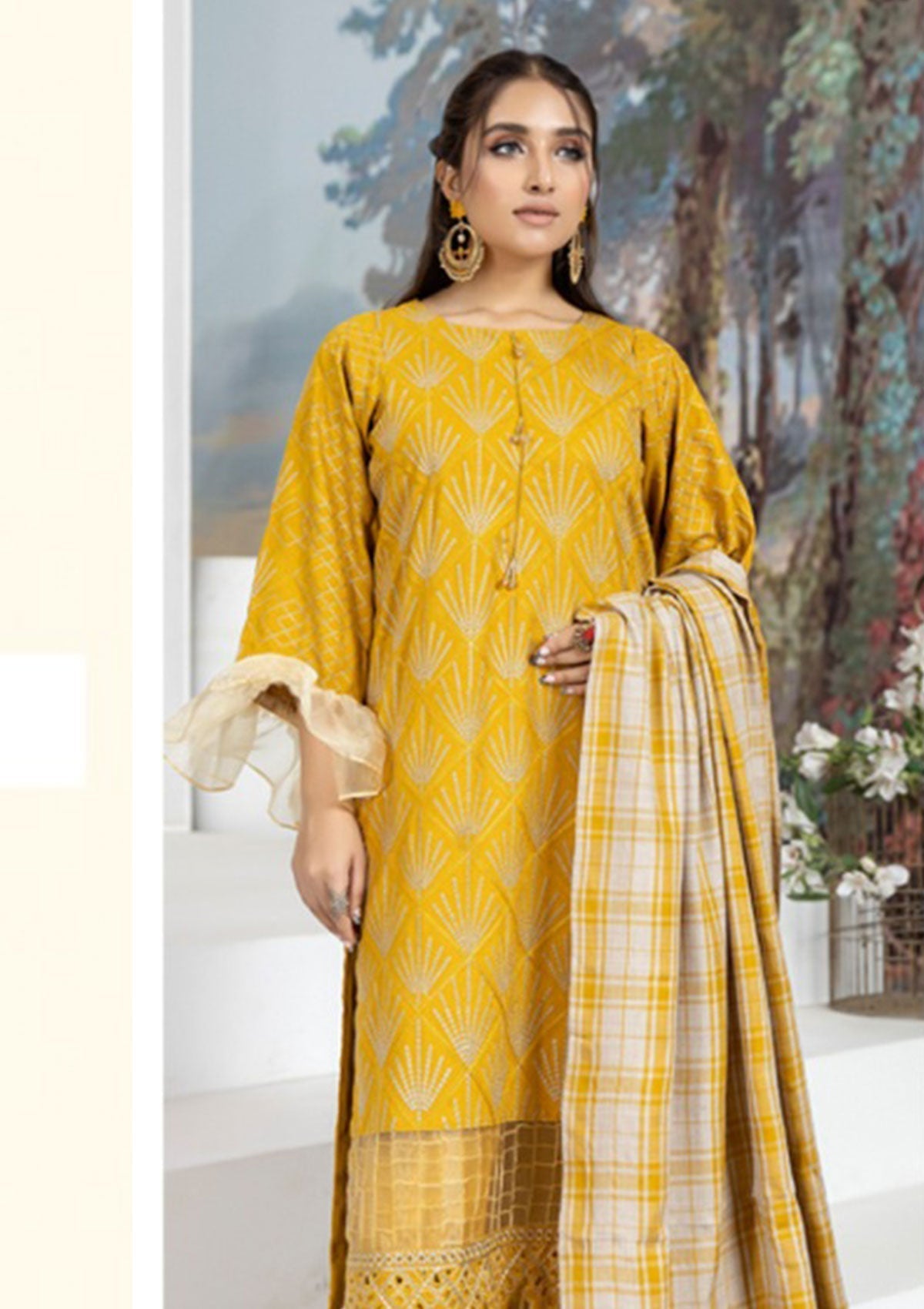 Winter Collection - Marjjan - MDS#31- MUSTARD available at Saleem Fabrics Traditions