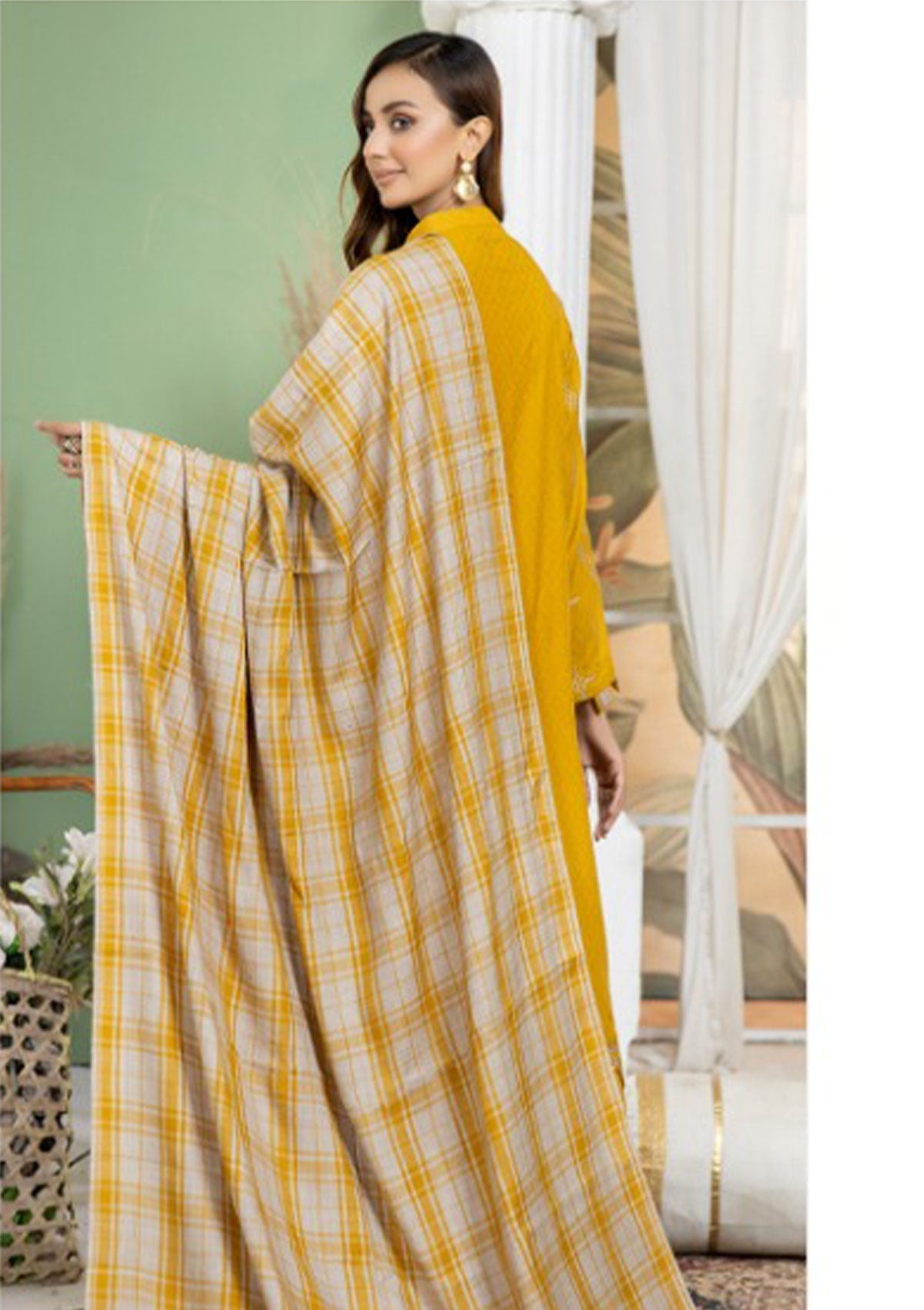 Winter Collection - Marjjan - MDS#32- MUSTARD available at Saleem Fabrics Traditions