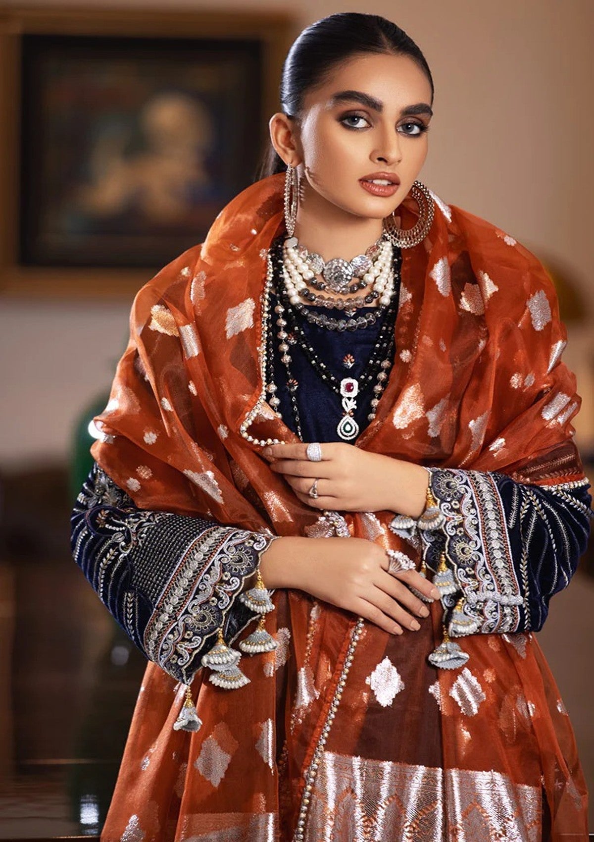 Winter Collection - Marjjan - Memsaab - Velvet - WV#1 available at Saleem Fabrics Traditions
