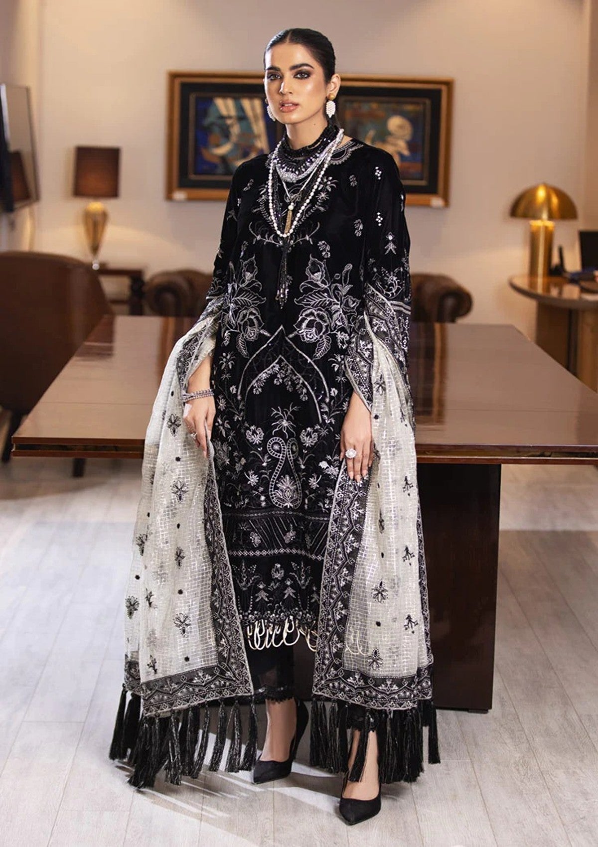 Winter Collection - Marjjan - Memsaab - Velvet - WV#5 available at Saleem Fabrics Traditions