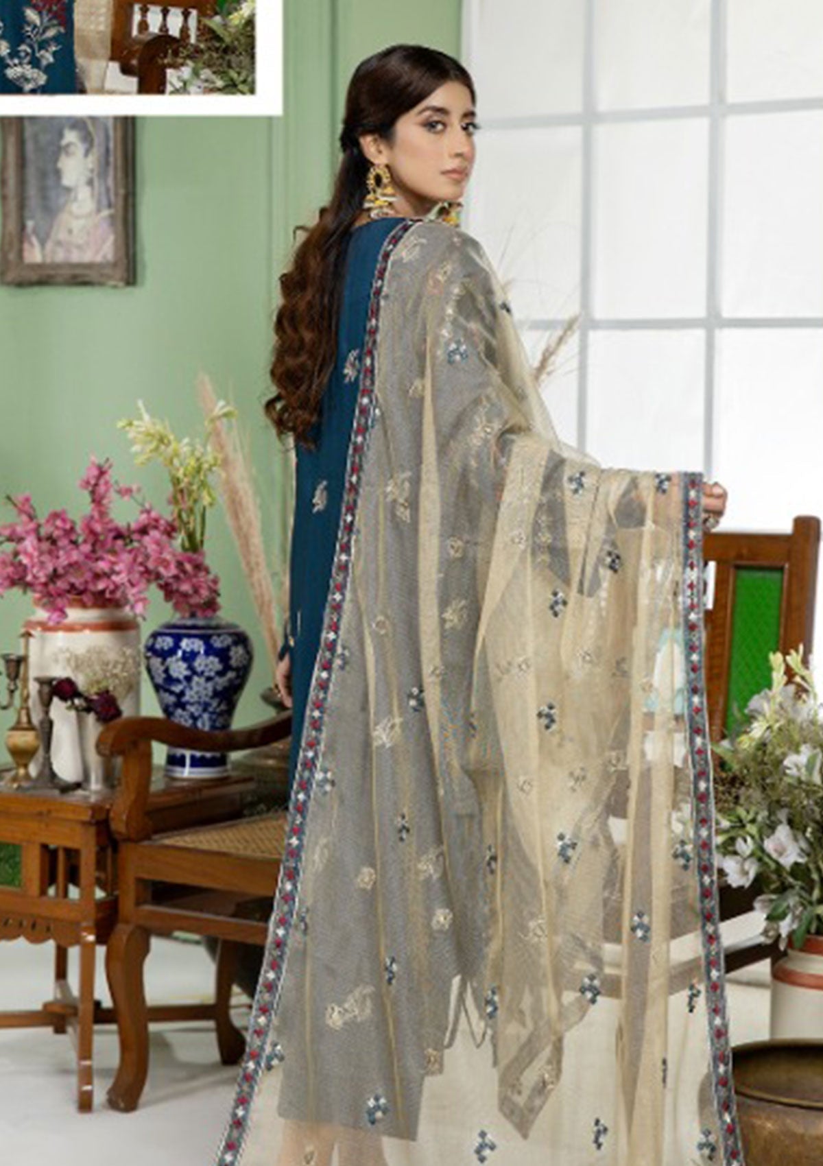 Winter Collection - Marjjan - Viscose - MV#253 - A available at Saleem Fabrics Traditions