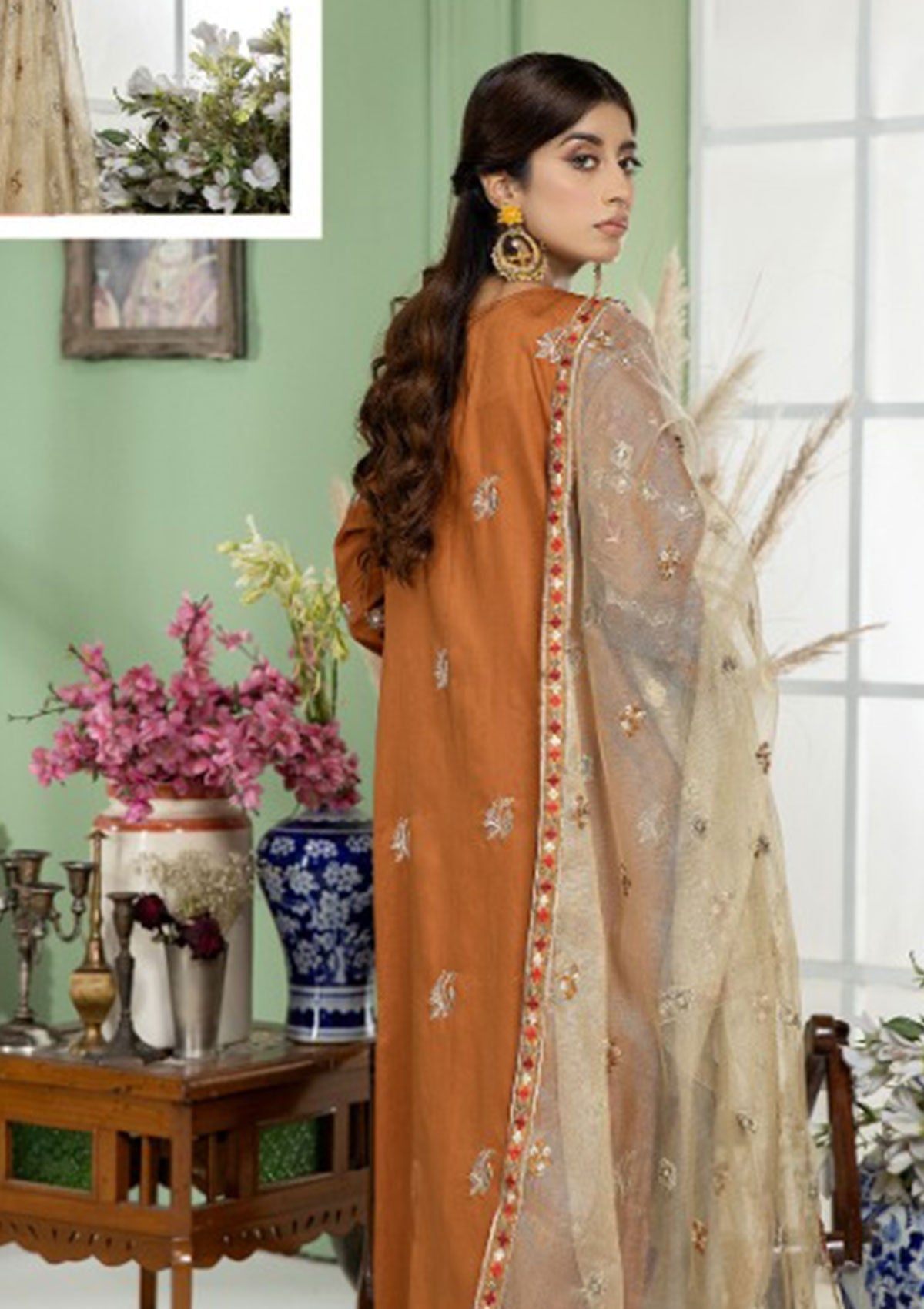 Winter Collection - Marjjan - Viscose - MV#253 - E available at Saleem Fabrics Traditions