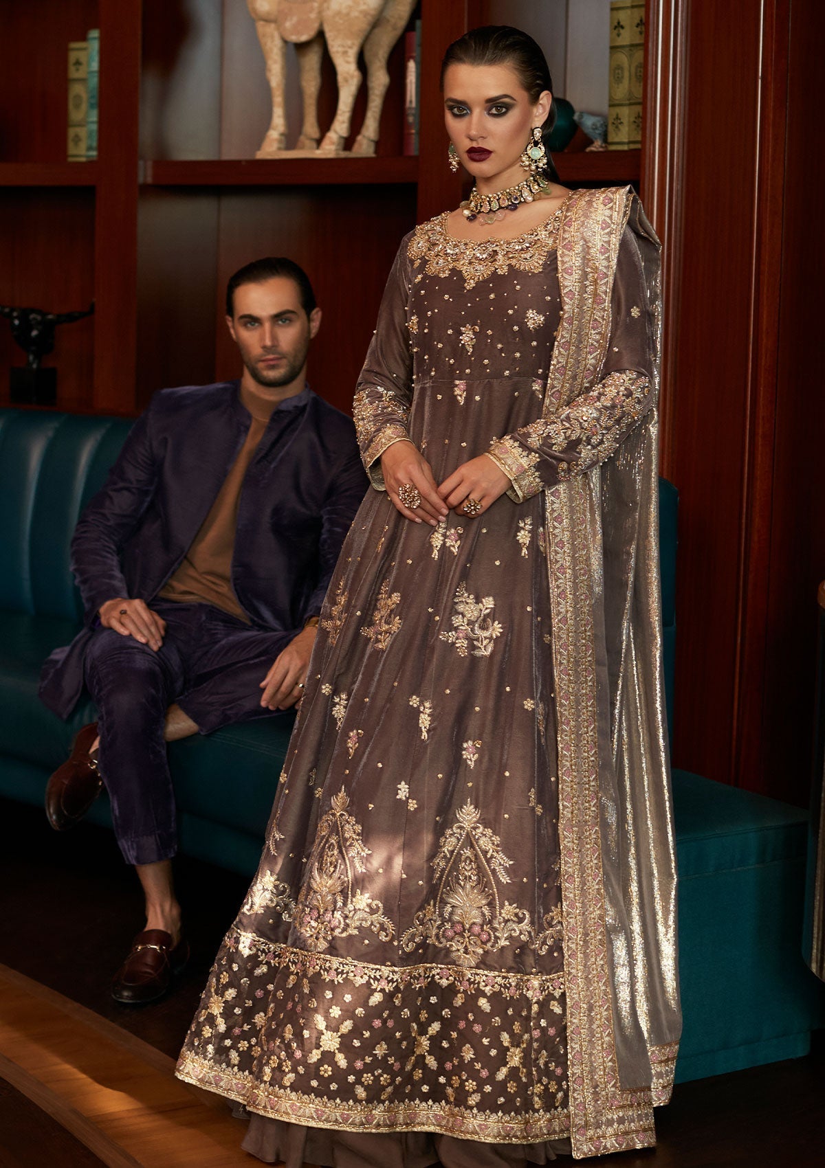 Winter Collection - Mushq - Destiny - Velvet - MDV#5 available at Saleem Fabrics Traditions