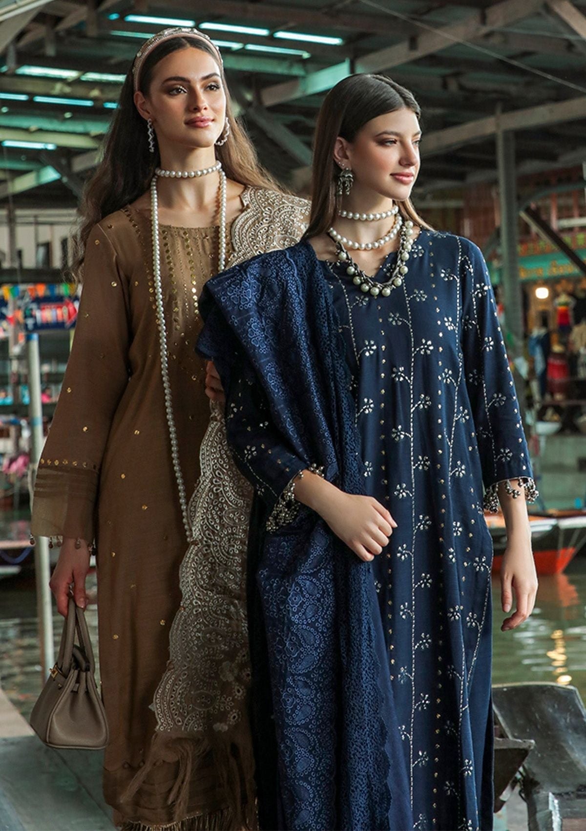 Winter Collection - Nureh - Bazaar - Chikankari - NW#77 available at Saleem Fabrics Traditions