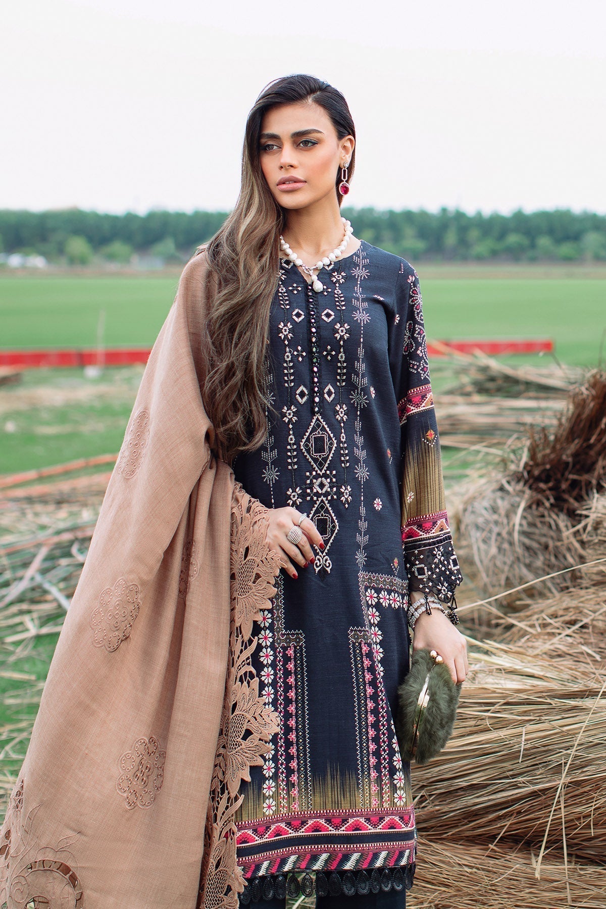 Winter Collection - Nureh - Exclusive Khaddar - NEW#07 available at Saleem Fabrics Traditions