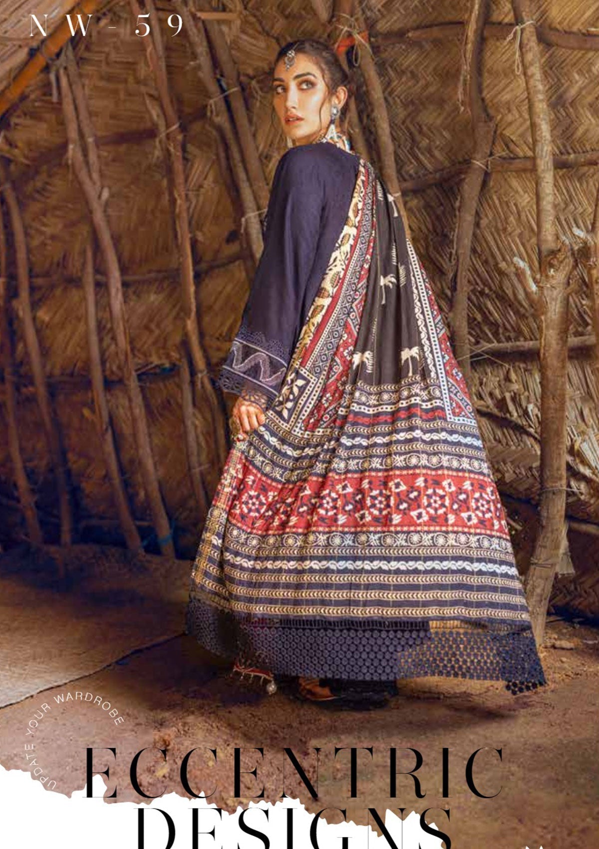 Winter Collection - Nureh - Maya - Heerni - Linen - NW#59 available at Saleem Fabrics Traditions