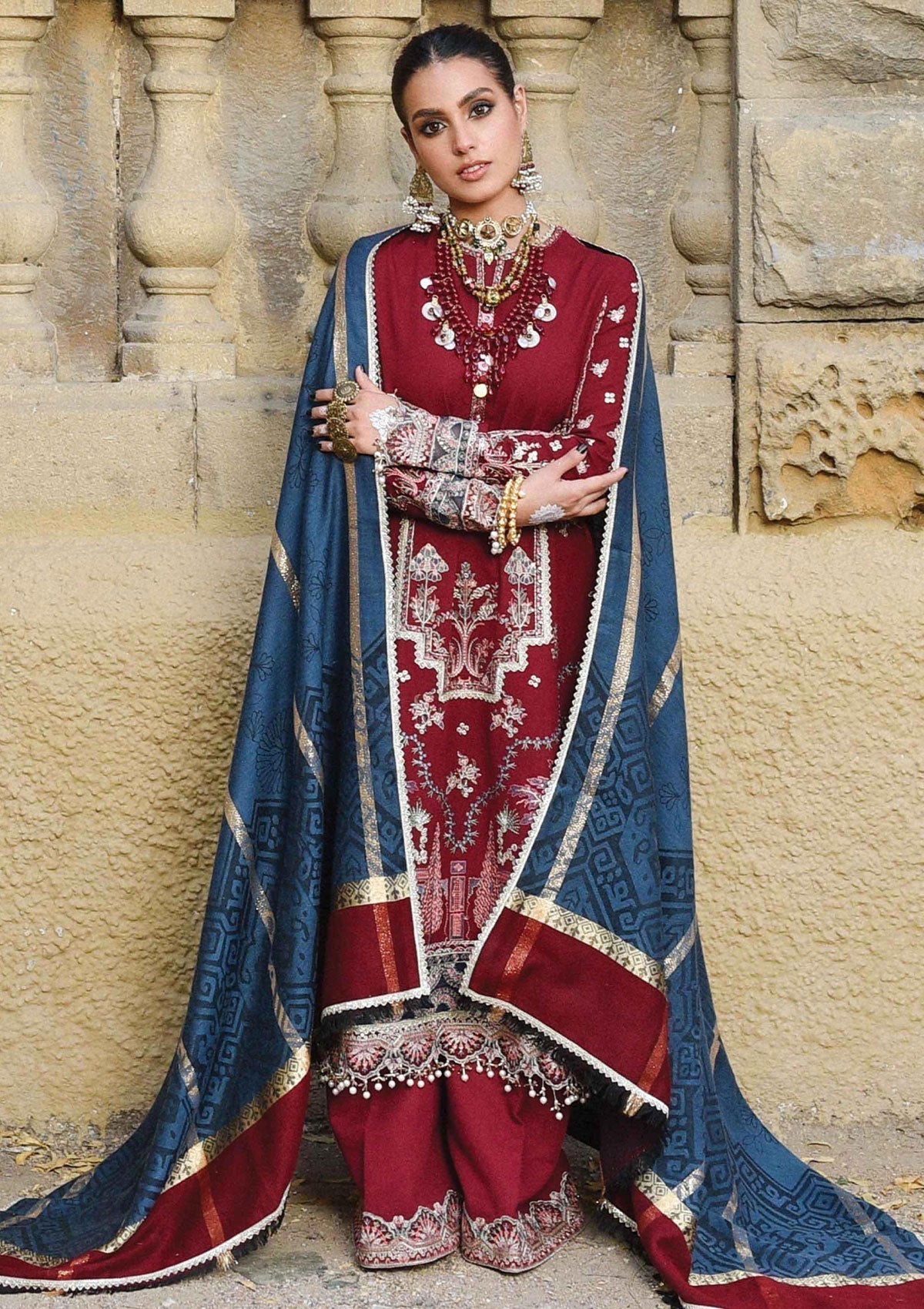 Winter Collection - Qalamkar - Sewni - K#03 (KASHAF) available at Saleem Fabrics Traditions
