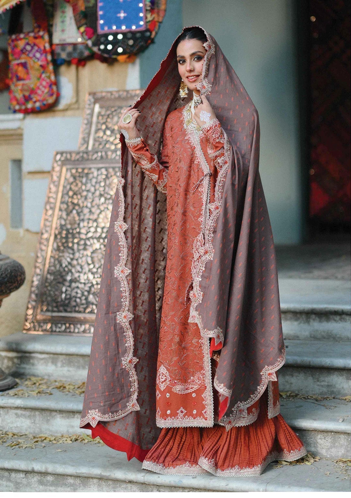 Winter Collection - Qalamkar - Sewni - K#10 (ARMEENA) available at Saleem Fabrics Traditions