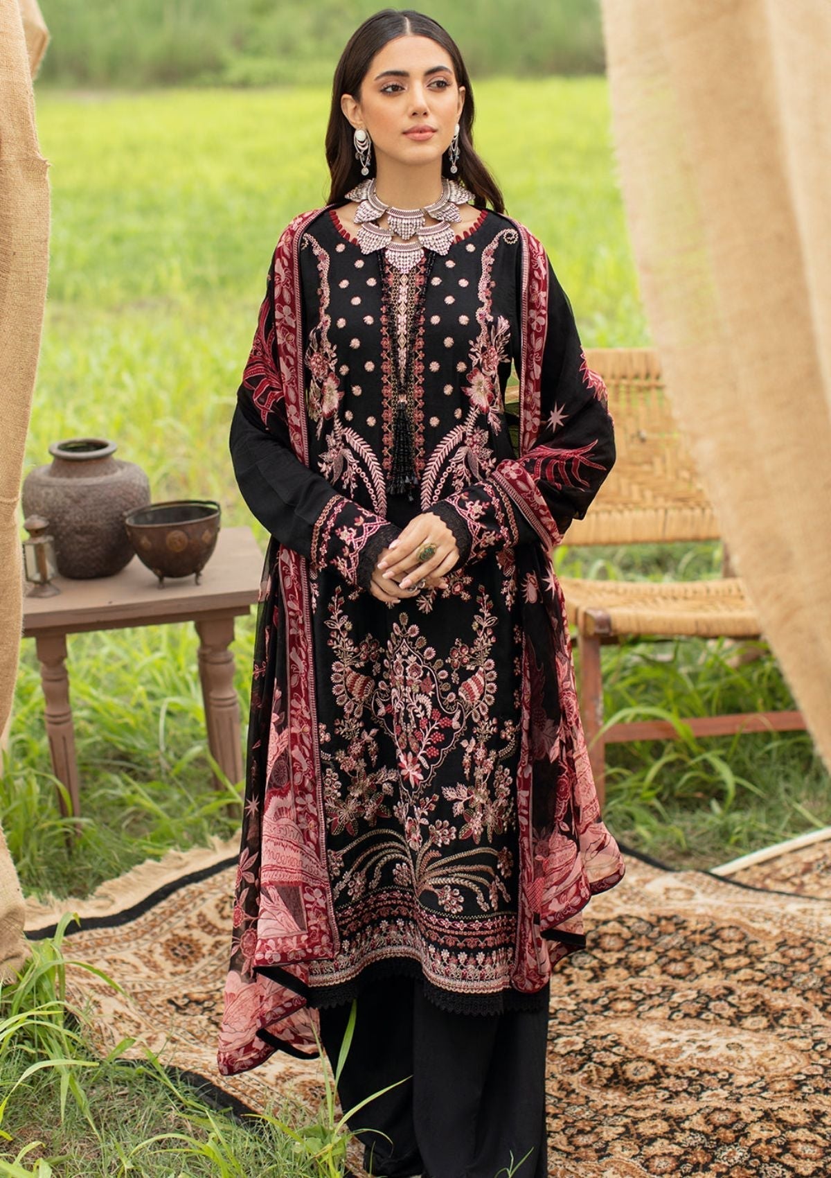 Winter Collection - Ramsha - Reet - Karandi - V06 - R#601 available at Saleem Fabrics Traditions