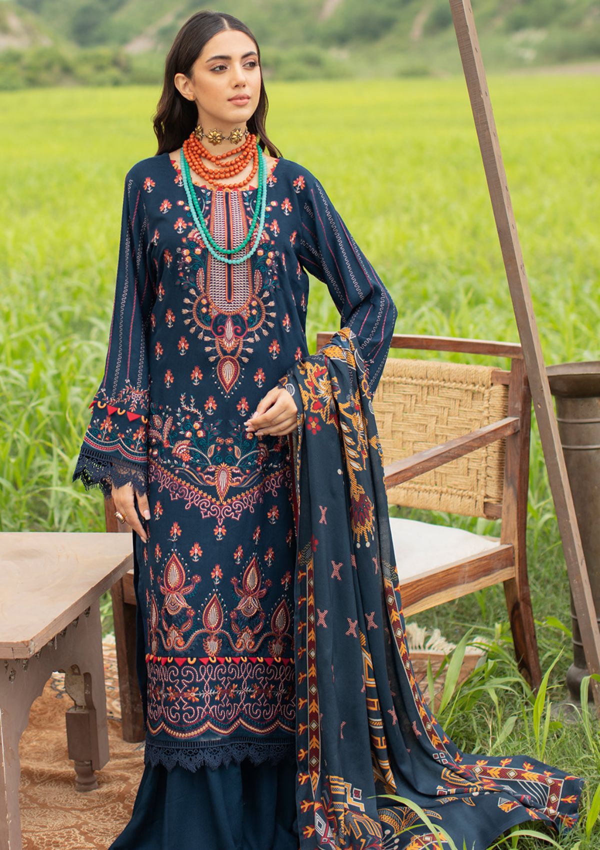 Winter Collection - Ramsha - Reet - Karandi - V06 - R#607 available at Saleem Fabrics Traditions